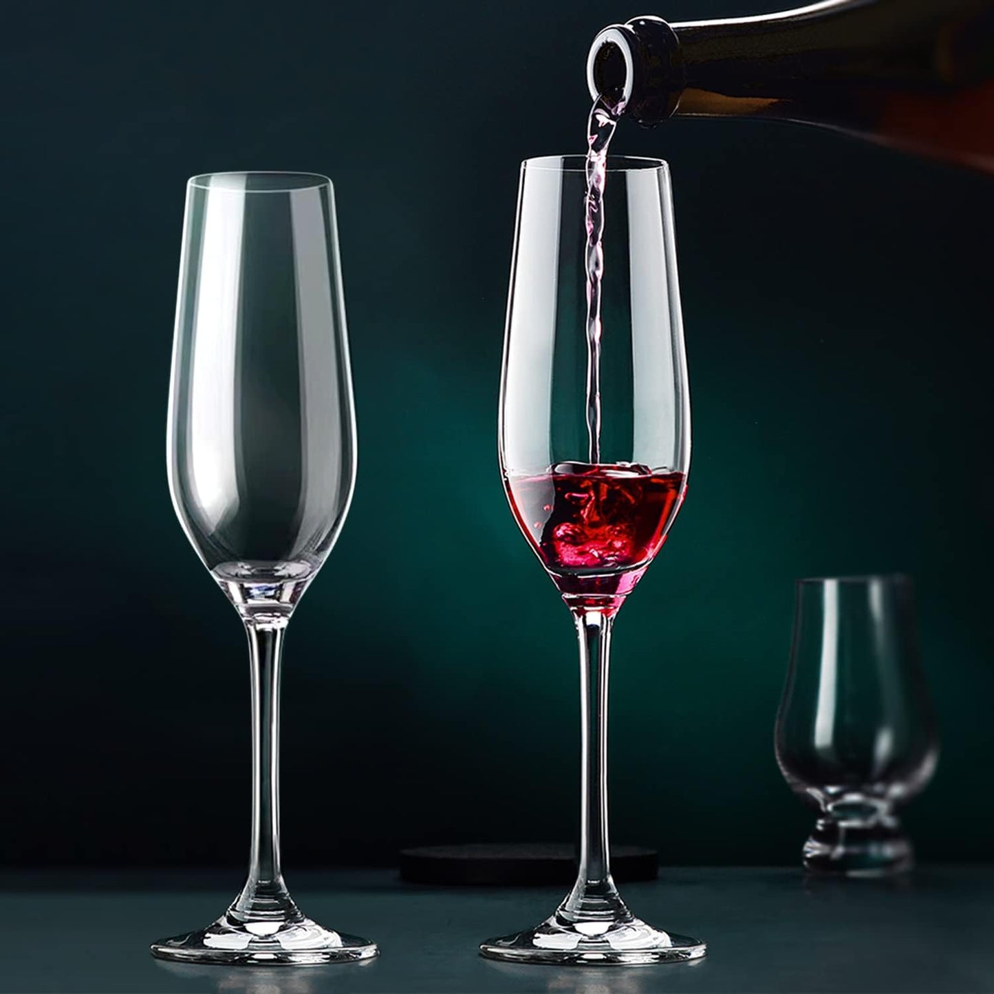 6 oz Champagne Flutes Glass, Wine Flutes Set of 12, for Champagne, Wine, High-End Banquets, Parties, Bars, Weddings, Gifts (12pcs)