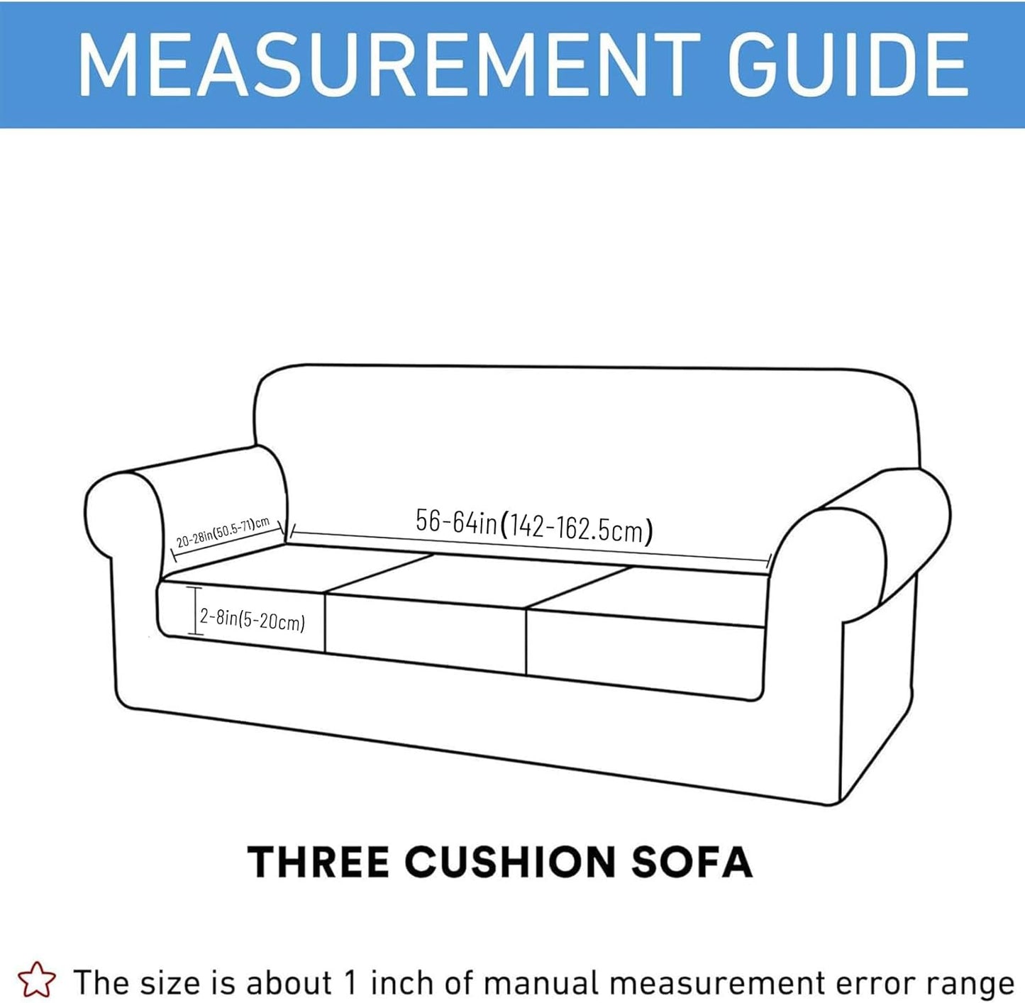 hyha Waterproof Couch Cushion Covers for Pets, Non Slip Sofa Seat Cover for Dogs Washable, Soft Thick Stretch Jacquard Fabric, Sofa Slipcovers with Elastic Bottom (1 Piece for Large, Light Grey)