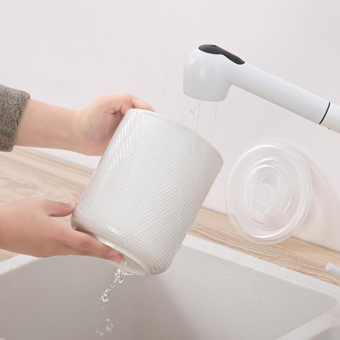 Food Storage Containers with Airtight Lids: Ceramic Canister Sets for Kitchen Countertop - Porcelain Jar for Coffee Tea Flour Sugar Rice Cookies Candy - White (42 oz)