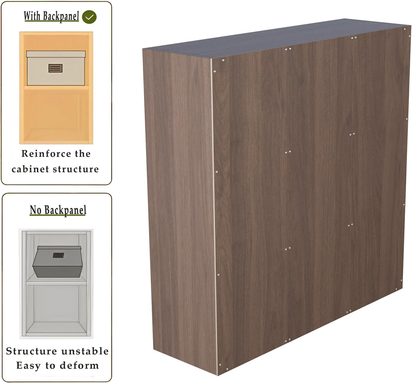 9-Cube Storage Shelf Bookcase - Wooden 3-Tier Floor Standing Open Bookshelf for Home and Office, Cuby Orgainzer, Walnut