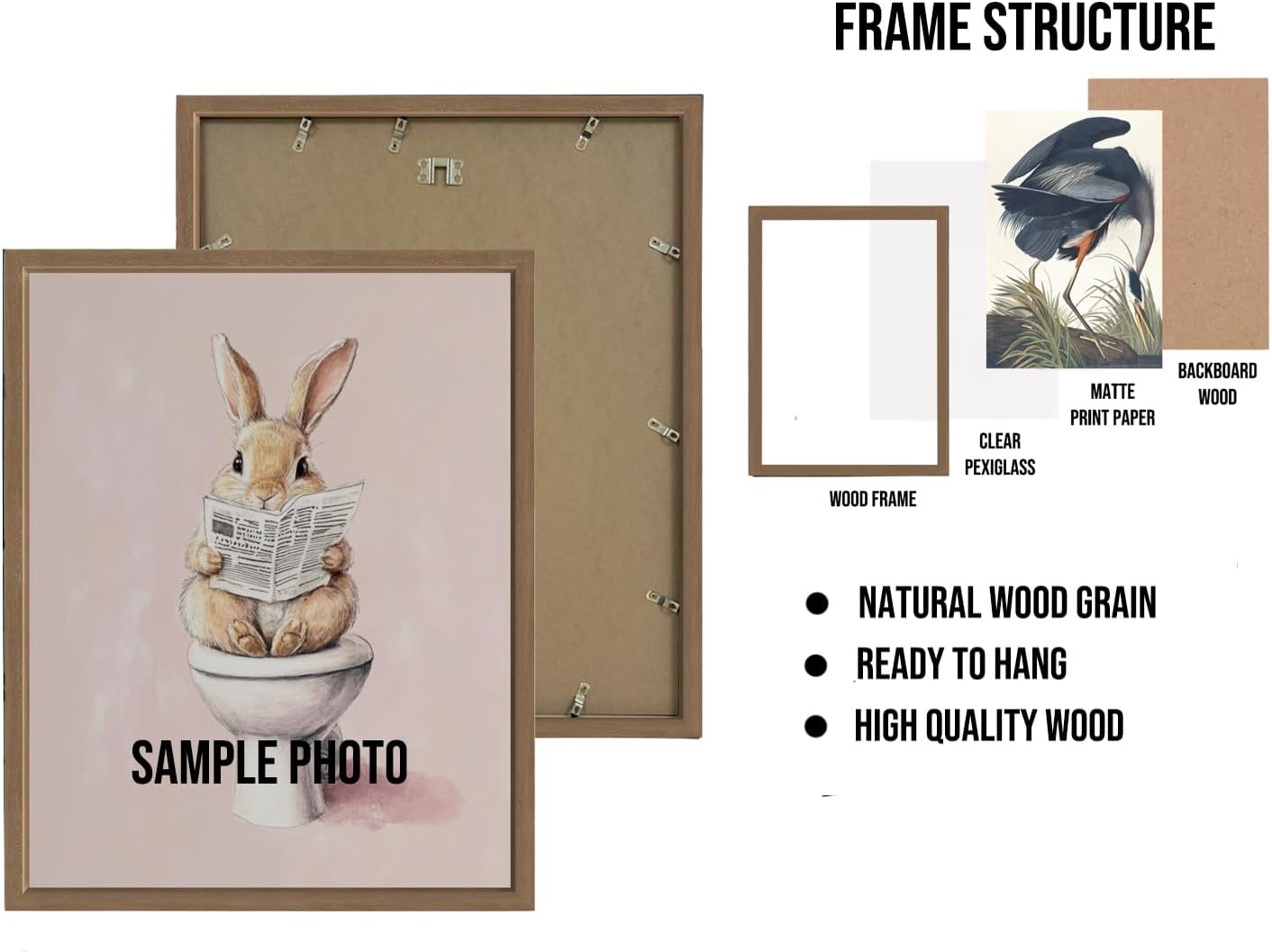 Tiger and Flower Poster Art Print, Halloween Scary Vintage Wall Art Academia Spooky Painting Decoration for Horror Prints, Gothic Posters Bedroom Decor 89 (Tiger and Flower, 16 x 20 inches, Wood Frame)