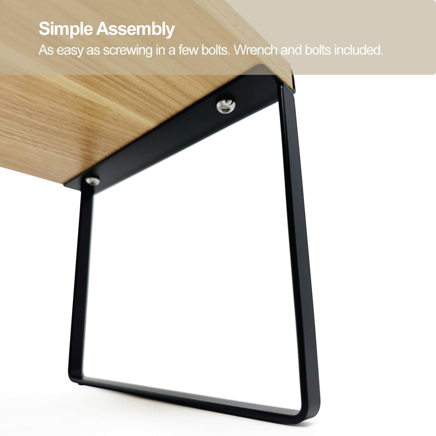 Mitus Shelf Organizer and Storage, Tiered Wood Cabinet Rack for The Kitchen Counter, Bathroom Counter, Pantry Cupboard, Office Desk Bookshelf, 16" Wide Natural and Black (Large)