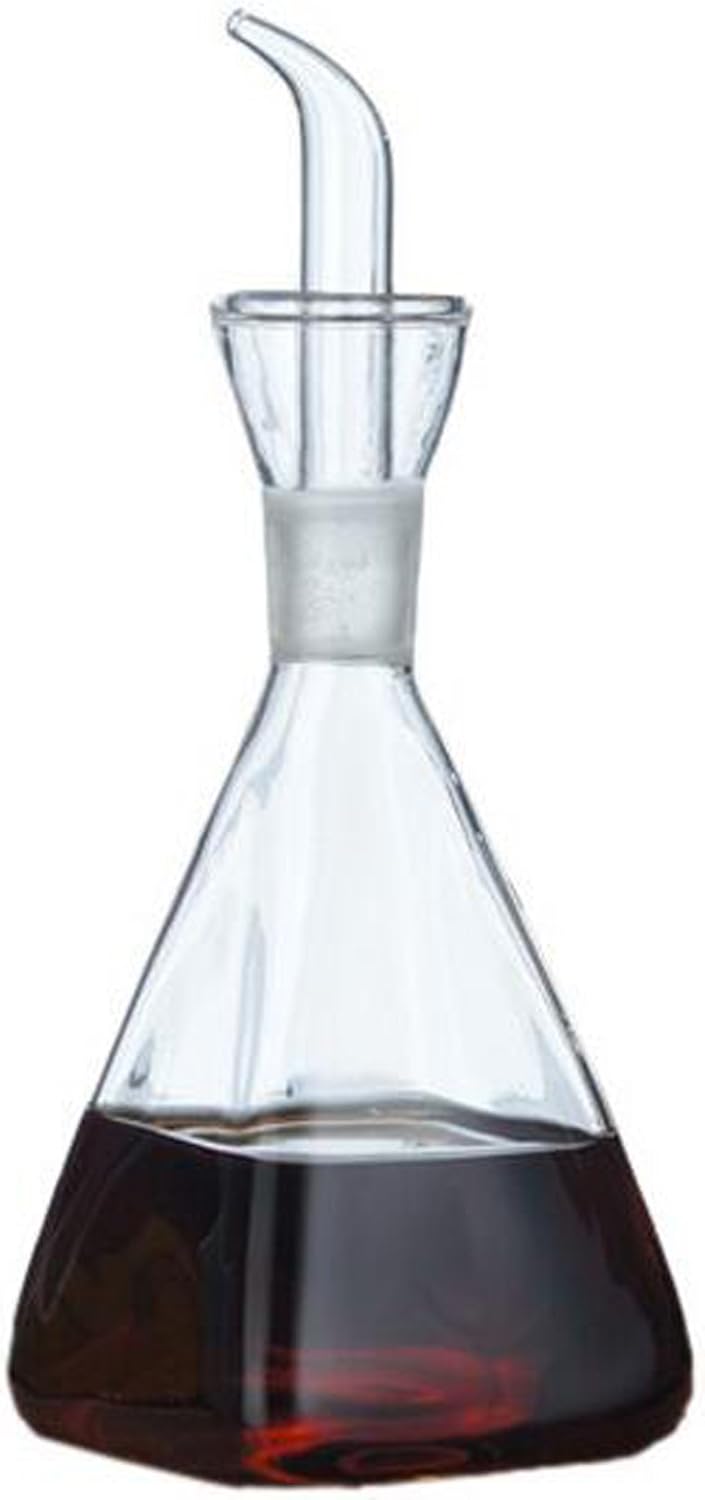 ELETON Olive Oil Dispenser Borosilicate Glass Bottle - 16 oz 500ml Non Drip Dispenser - Leak Proof Pourer Vinegar Drizzler Cruet - Easy Clean Drip Free Bottles for Kitchen