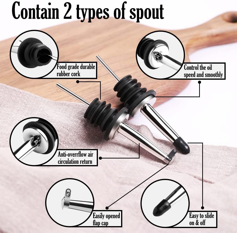 Sweejar Large Ceramic Olive Oil Dispenser Bottle, Opaque Oil Cruet Protects Oil to Reduce Oxidation, Storage Oil, Vinegar, Soy Sauce & Other Liquids, Pack of 1, 24 Fl Oz (Gradient Fog Gray)