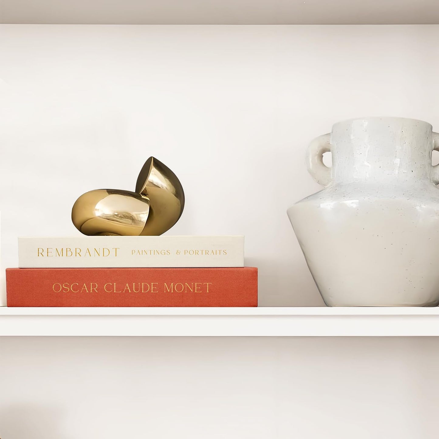 Linen Decorative Books for Home Decor,Set of 2 Aesthetic Faux Decor Book for Decoration,Fake Books for Bookshelf,Keepsake Storage Box (Orange & Beige)