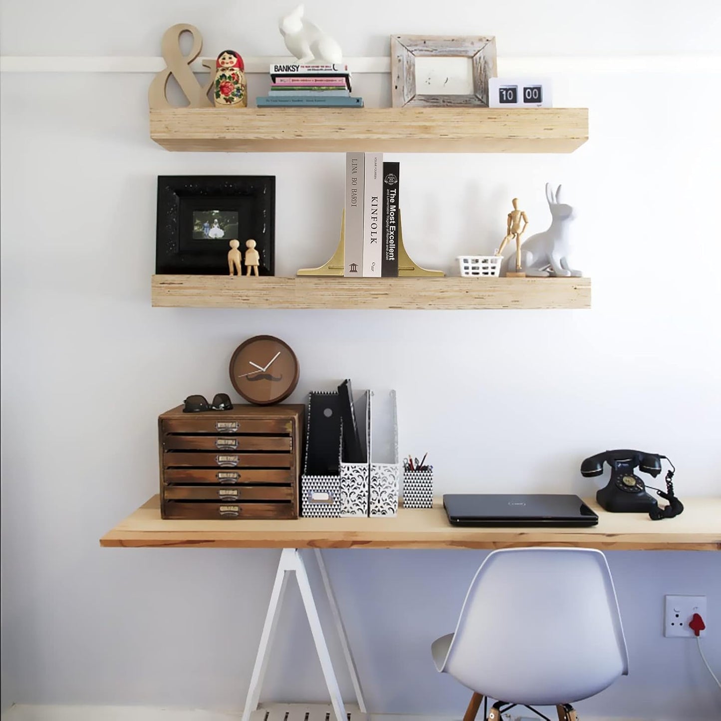 Ambipolar Gold Cast Iron Bookends, Sharp Triangle Theme, Decorative Bookends for Living Room, Office, Desktop, Bookshelves Decor, Bookends for Heavy Books