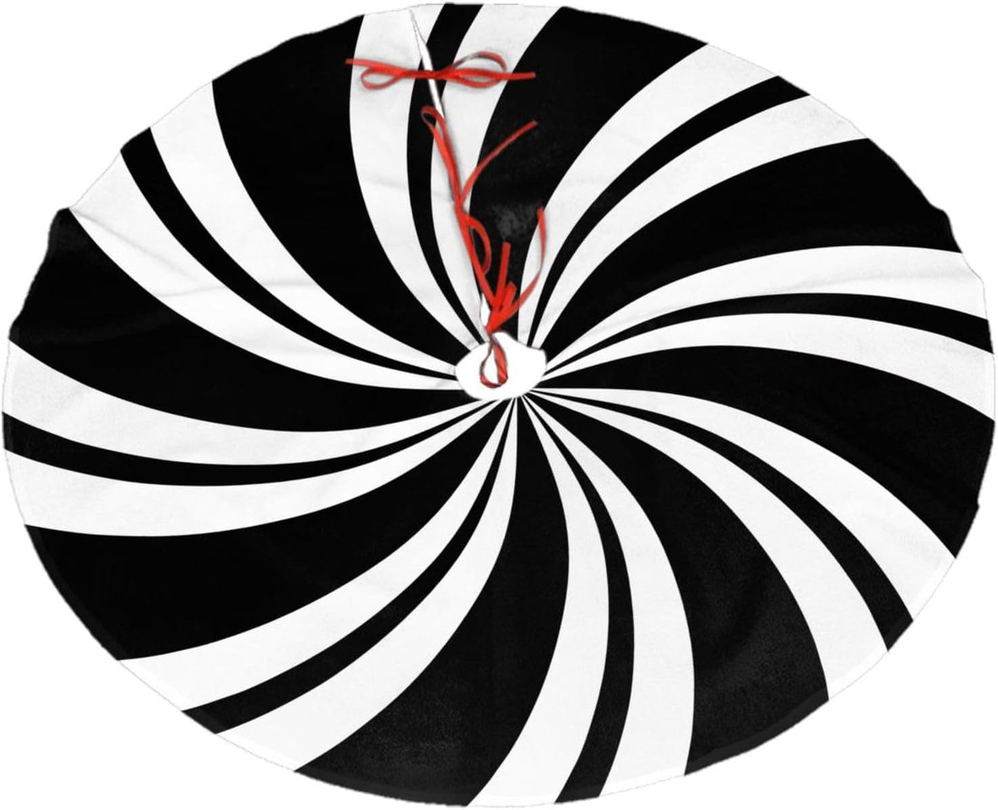 Christmas Tree Skirt,Mint Sugar Double Swirl Candy Black Xmas Tree Skirt Rustic Farmhouse Tree Skirt for Christmas Decor Xmas Holiday Home Party Decorations30