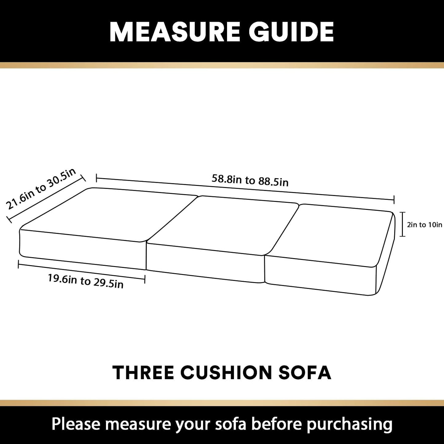 PrinceDeco Super Soft Couch Cushion Covers for Sectional Couch, Velvet Sofa Slipcover for Cushion Sofa pet Friendly with Elastic Bottom(Each Width Up to 29.5", Camel)