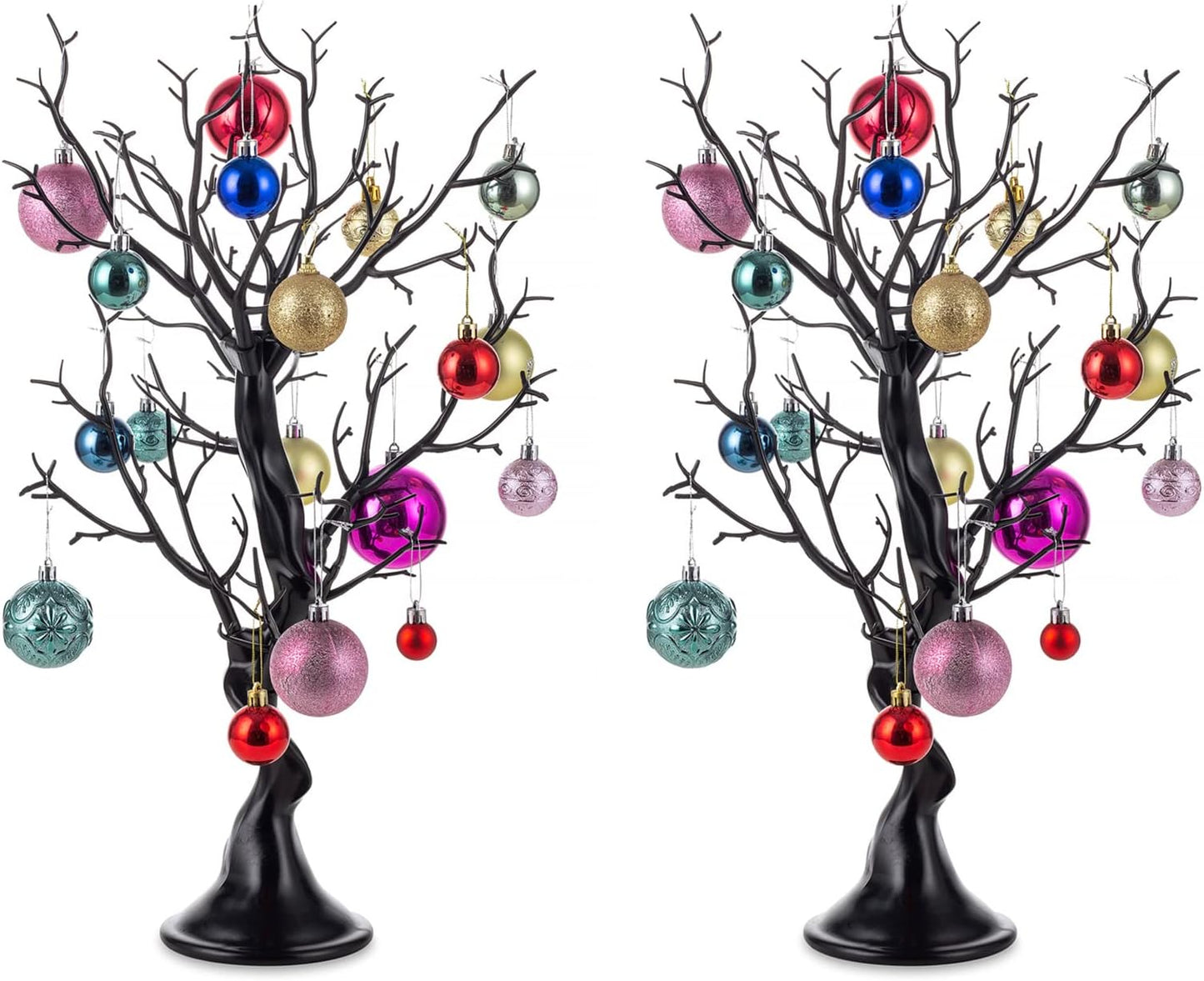 NUPTIO Black Halloween Tree Branch: Artificial 22.8 inch Tall Manzanita Tree Christmas Centerpiece Wedding Centerpieces for Tables - Decorative Ornament Display Tree for Decoration Weddings (2 Pc)