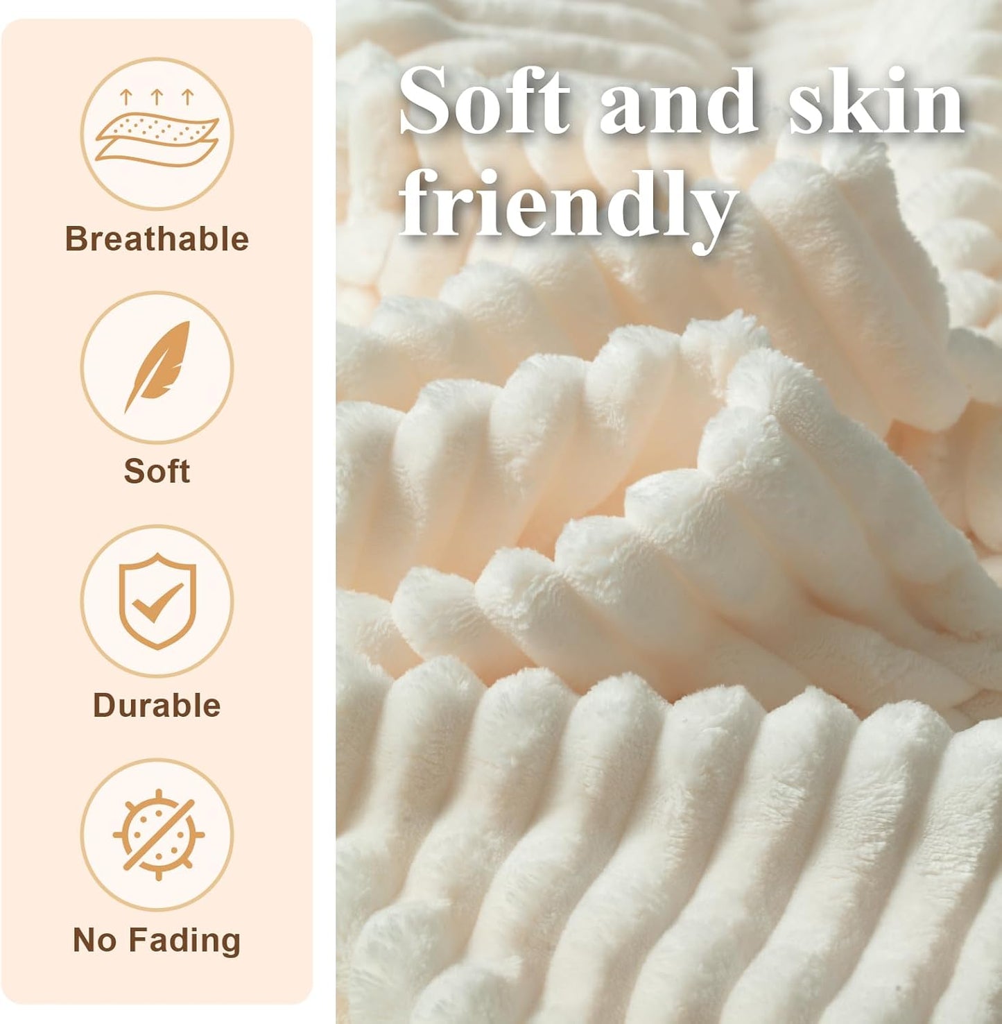 Premium Beige Bean Bag Chair for Adults with Armrest- Ultra Plush Memory Foam Lounge Sofa & Comfy Reading Nook Chair for Bedroom, Living Room & Dorm (White, 4FT)