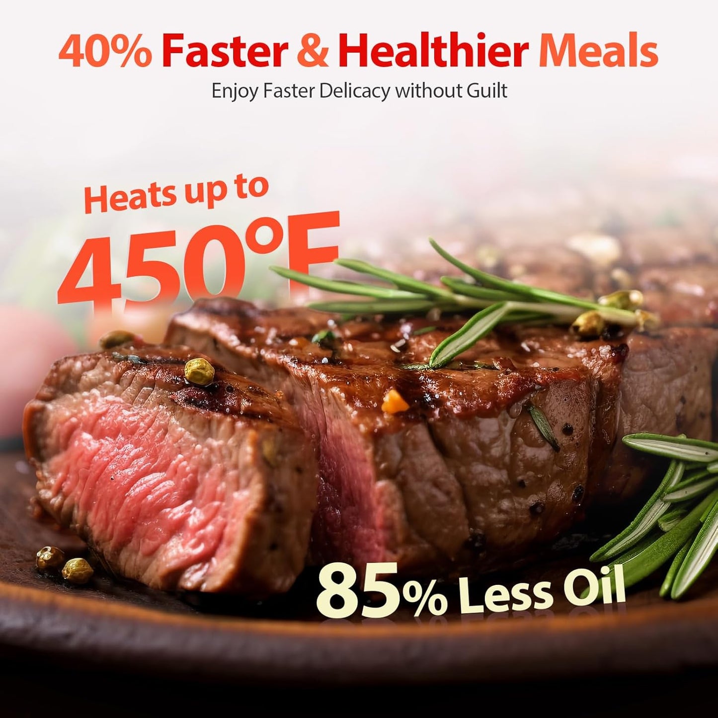 Air Fryer, Beelicious 8-in-1 Smart Compact 4QT Air Fryers, Shake Reminder,450°F Digital Airfryer with Flavor-Lock Tech, Tempered Glass Display, Dishwasher-Safe & Nonstick, Fit for 1-3 People, Pink