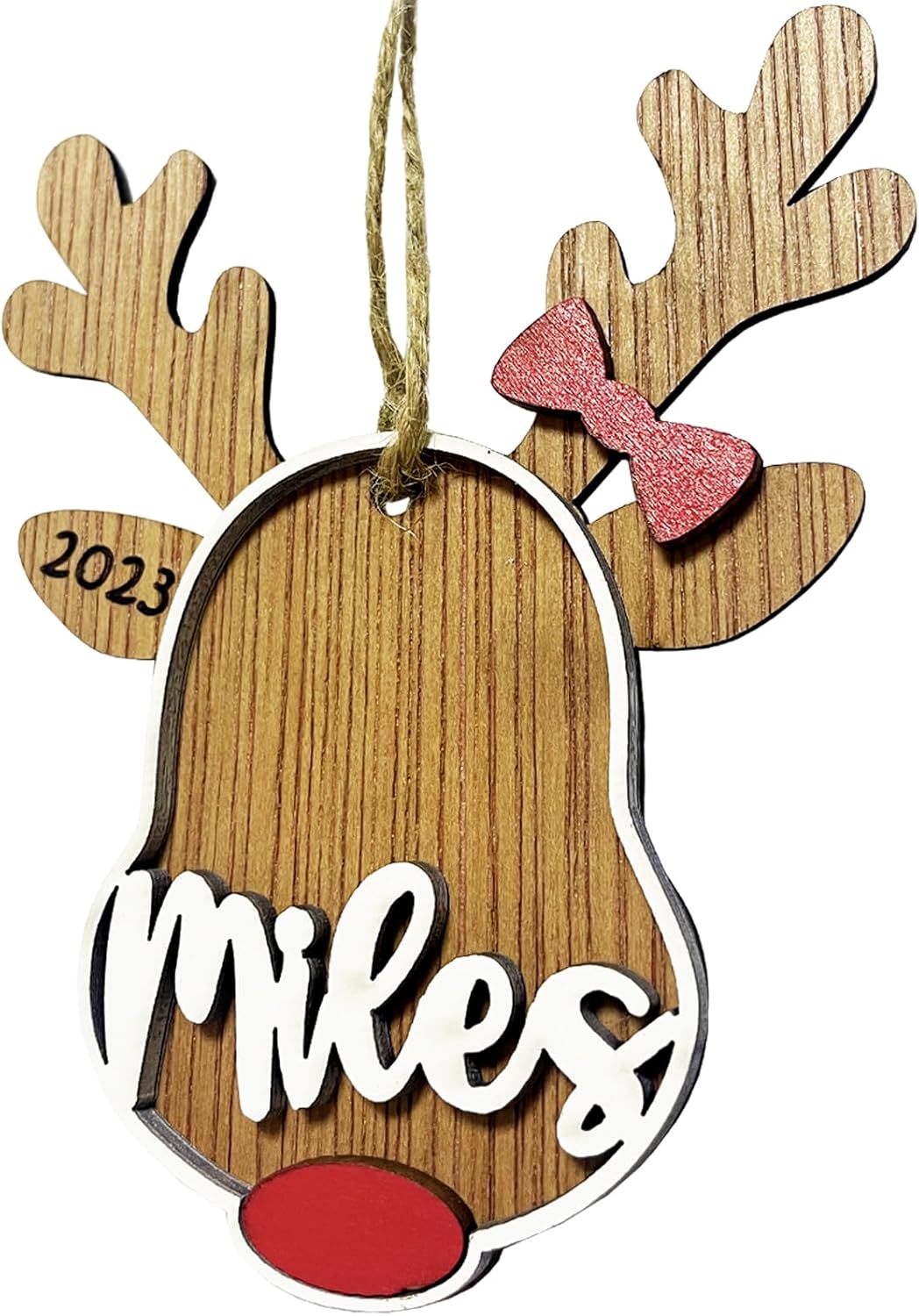 2025 Custom Christmas Ornaments Personalized Name Tag Wooden Ornaments,Custom Christmas Deer Ornaments Deorations for Xmas Tree,Customized Xmas Ornament,Personalized Xmas Ornament Gifts