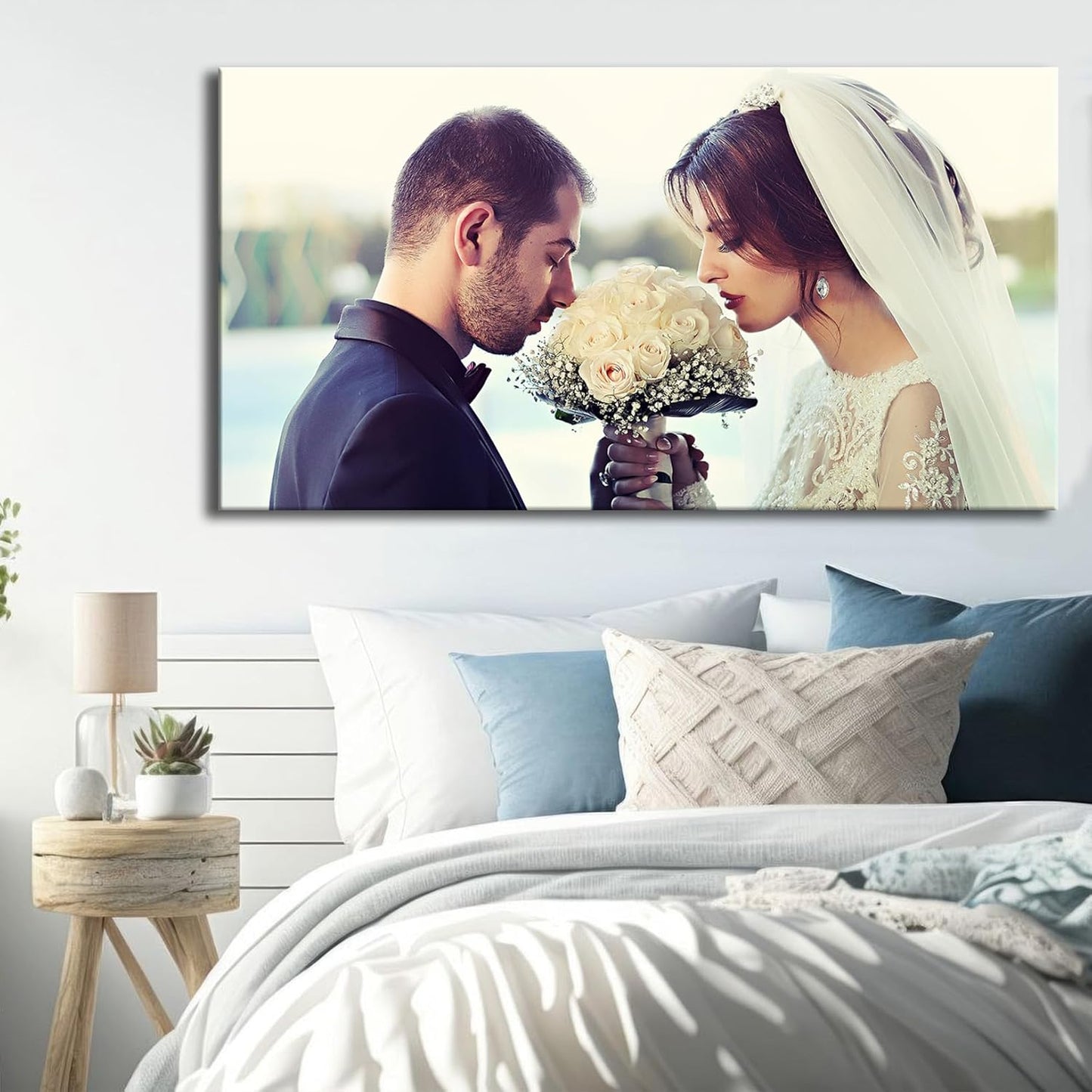 Laoife Custom Canvas Prints with Your Photos 46"x24", Canvas Photo Prints Custom, Personalized Canvas Wall Art for Office Home Bedroom Living Room Wall Decor, Gift for Father's Day Birthday Wedding