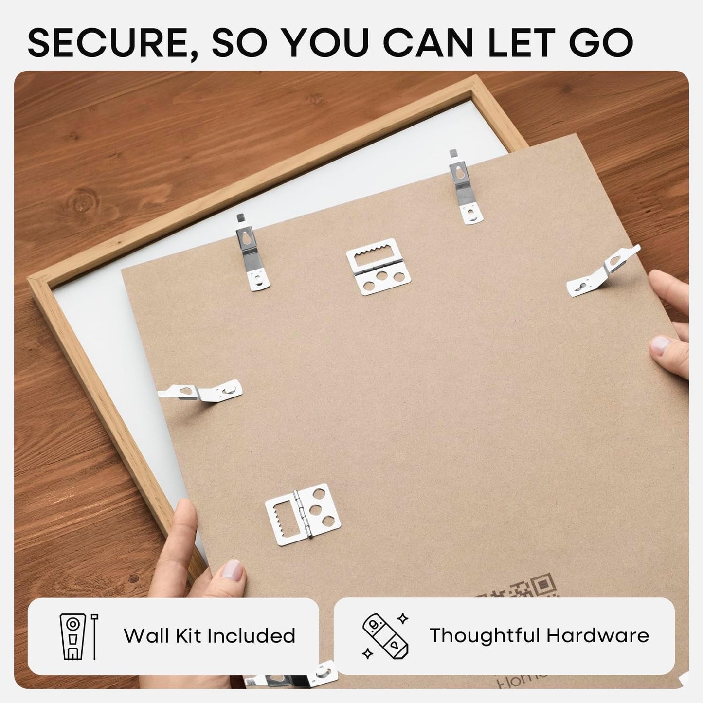 Homeforia A1 Poster Frame Natural Wood, High End Oak 23.4 x 33.1 Large Wooden Picture Frames Matted to 16.5 by 23.4 for Photo, A1 Size Light Wood Frames with Mat A2, Tempered Glass, Wall Kit, Set of 1