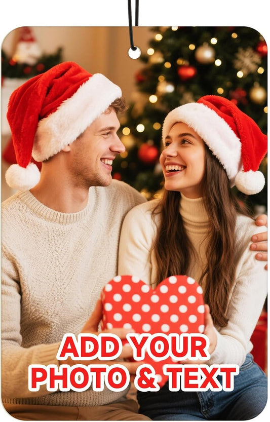 Personalized Christmas Ornaments 2025, Custom Air Fresheners with Picture, Personalized Air Freshener Ornaments Keepsake Gift for Christmas Tree Decorations, Baby Shower, Engagement, Wedding, Birthday