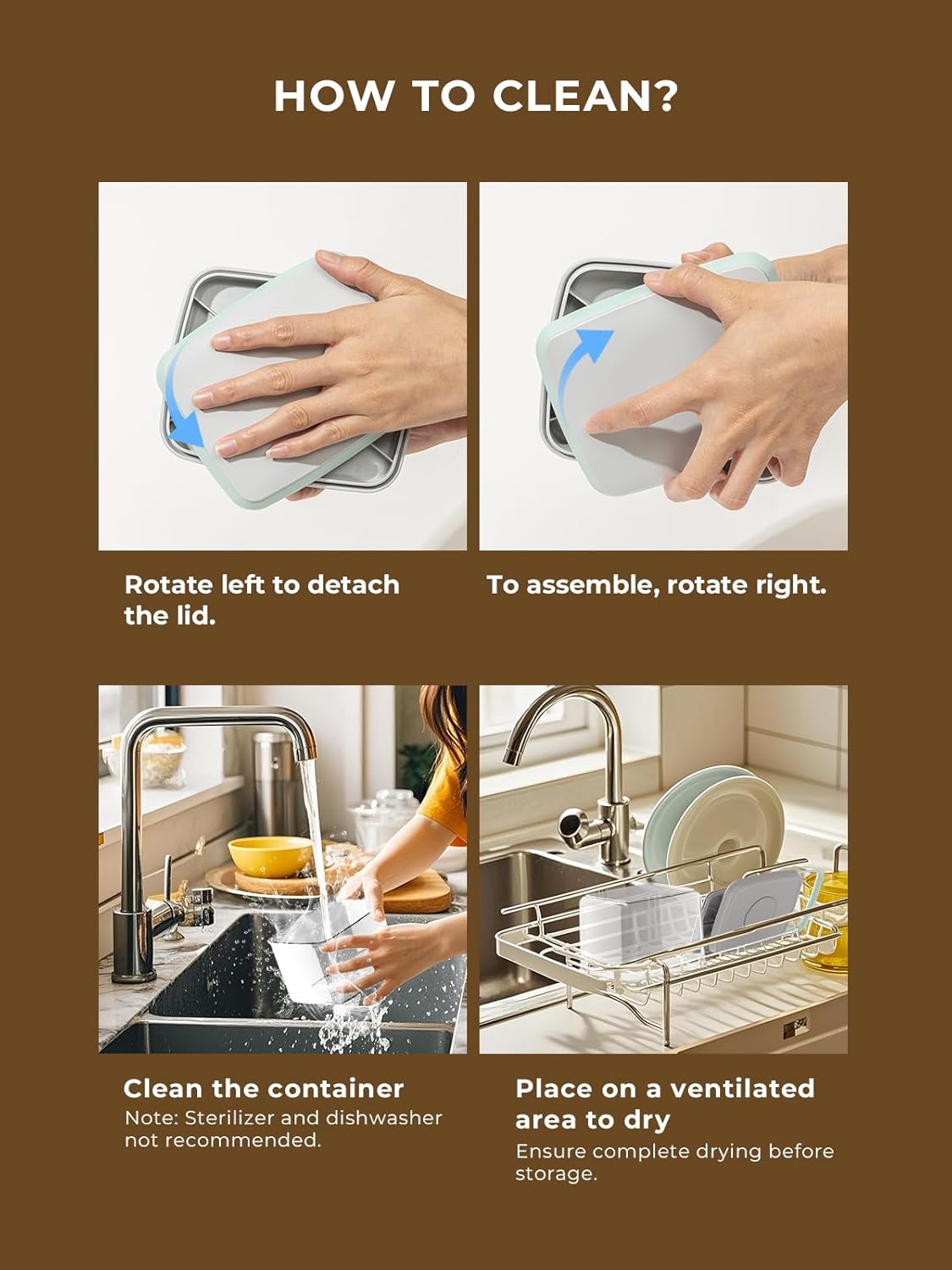 Pop Storage Set – 4 Pack Airtight Food-Grade Containers with Lids, BPA-Free, with Measurement Marks for Flour, Sugar, Pantry Organization