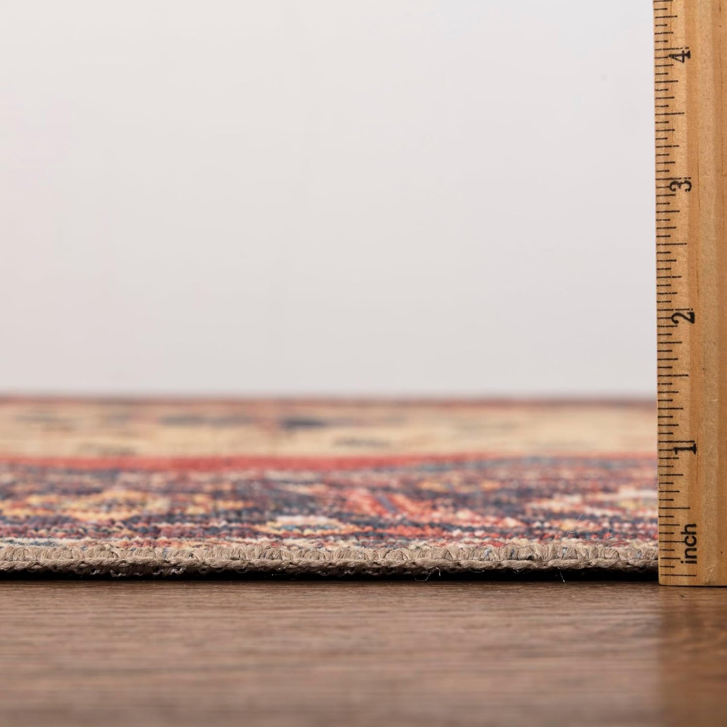 Keen Home Design 8x10 Rug - Machine Washable Area Rug with Non-Slip Backing, Ideal for Living Room, Dining Room, Bedroom - Vintage, Easy Clean, Durable, Low Pile Rug - (8' x 10')