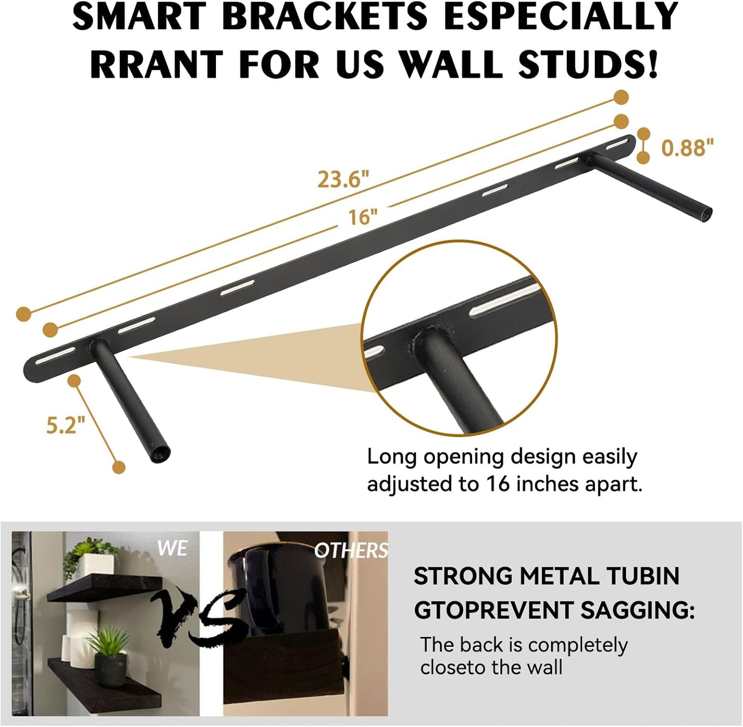 BGMG Wood Floating Shelves 36 inch Long,Wide Rustic Wooden Wall Shelves for Bathroom Living Room Bedroom Kitchen Farmhouse Set of 2-36x6.7x1.25 inch-Black