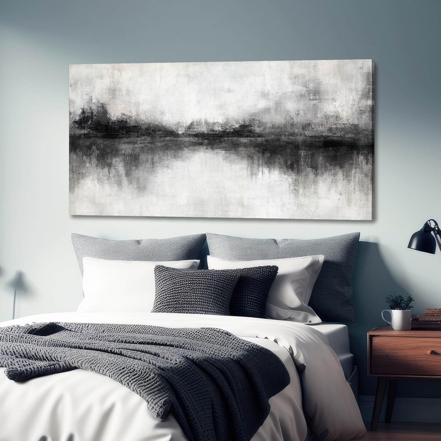 Black And White Wall Art Large Wall Decor Abstract Framed Wall Art Posters for Men Room Vintage Photo Pictures 24"x48"