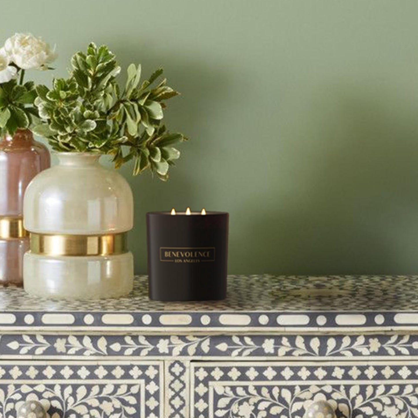 Benevolence LA Pine Wood Scented Candles | 14.5 oz Christmas Candles for Women | 45 Hour Burn Pine Scented Candles for Home | Candles | Pine Scent Aromatherapy Candles