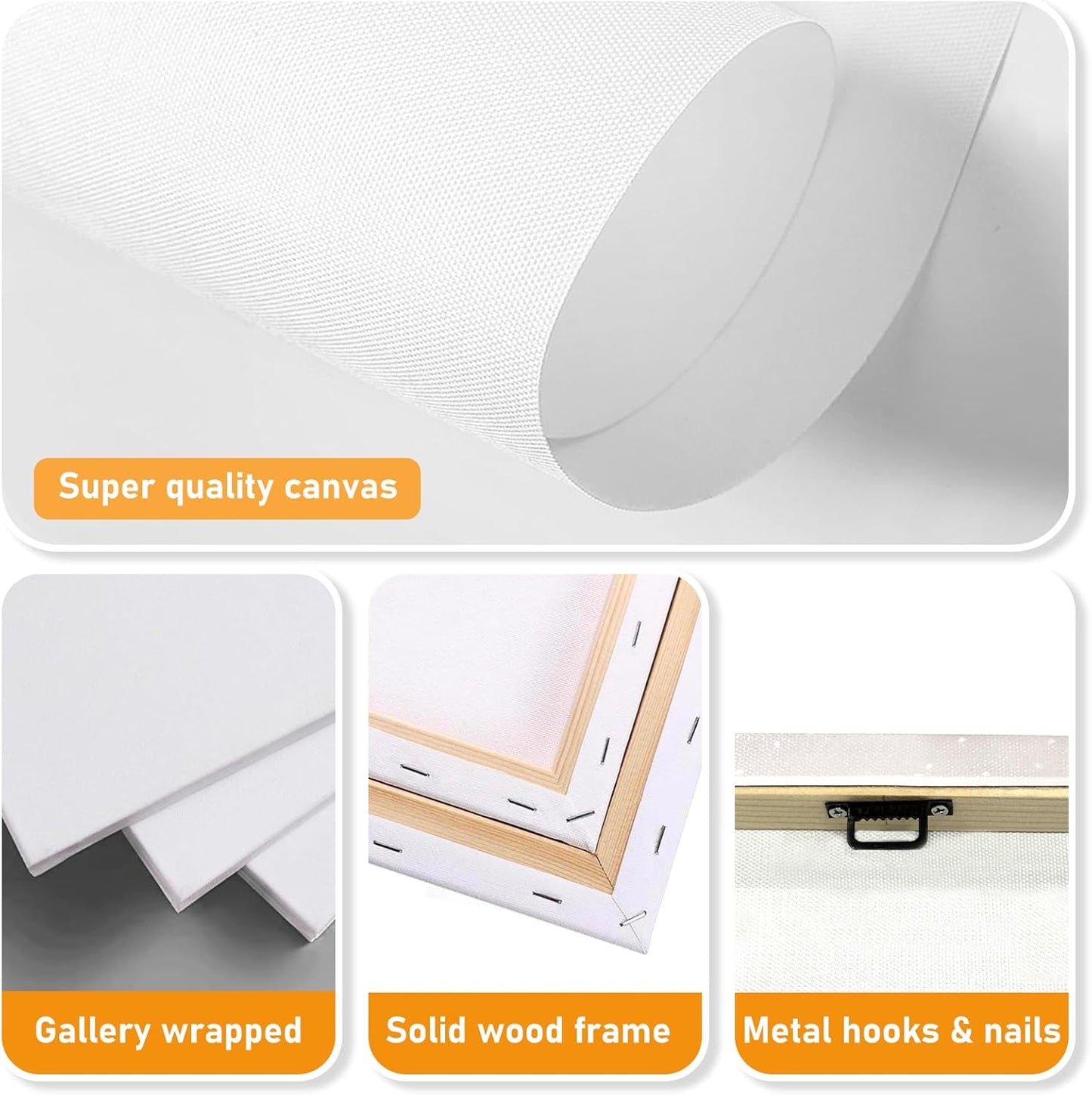 xzartdiy Custom Canvas Prints with Your Photos - Personalized Picture Print Customized Gifts for Family Home Office Wall Art Decor, Wrapped Canvas 16x24inch