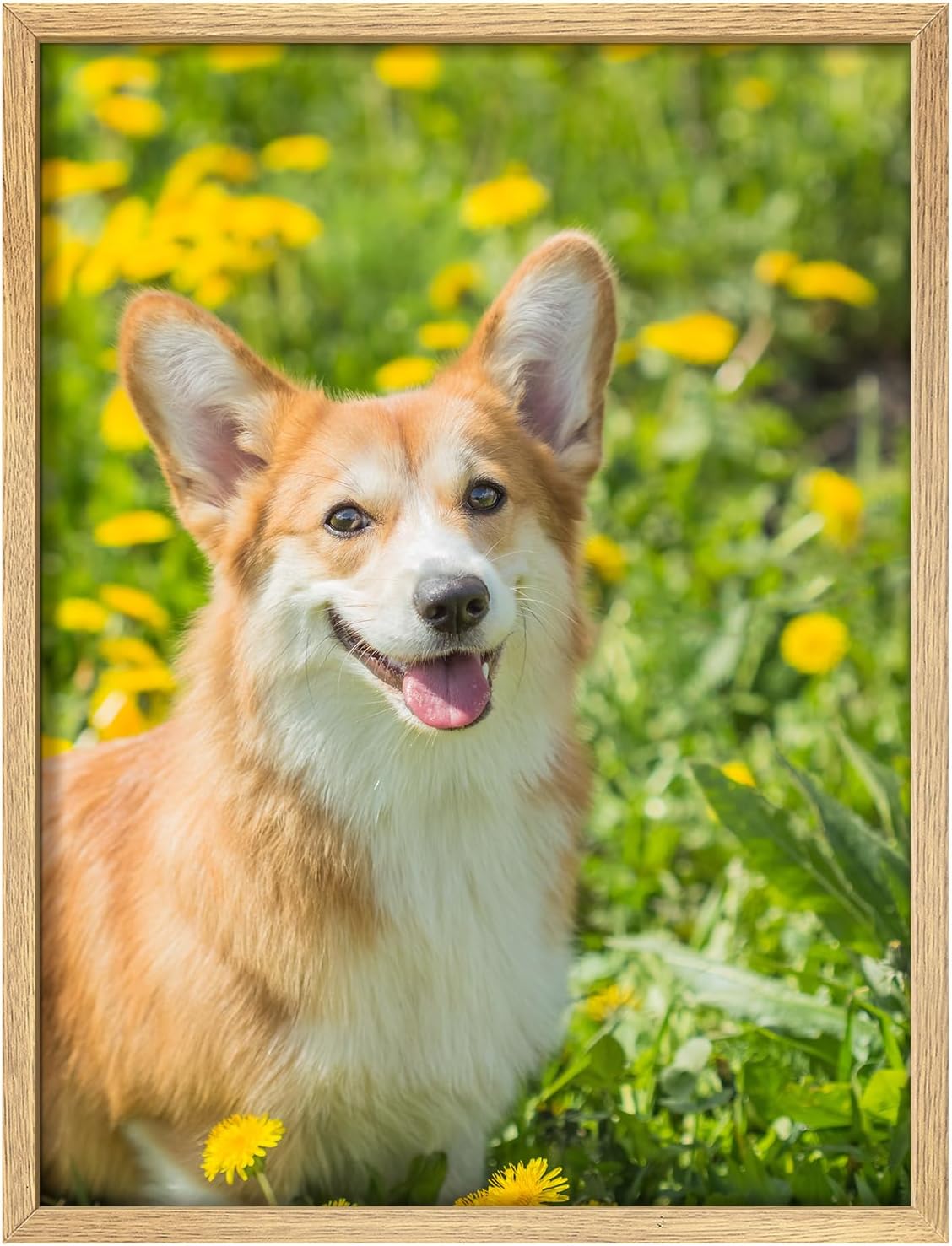 NWT Custom Framed Poster Prints with Your Any Photos, Personalized Canvas Pictures for Wall to Print Framed - 8"x10" Natural