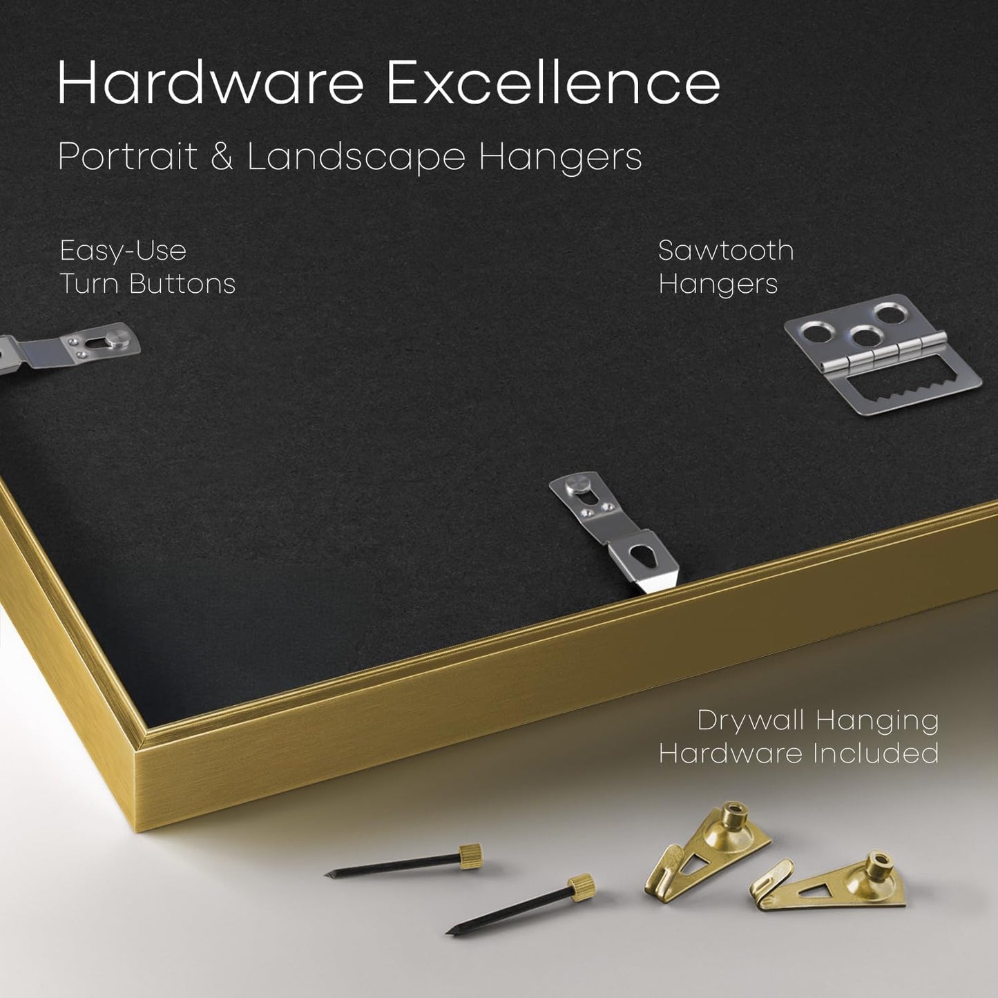 Homeforia 8.5x14 Marriage License Frame Gold, High End Metal 8.5 x 14 Marriage Certificate Frames, 8.5by14 Picture Frame for Wall & Tabletop, 8.5 by 14 Photo Frames, Tempered Glass, Wall Kit, Set of 1