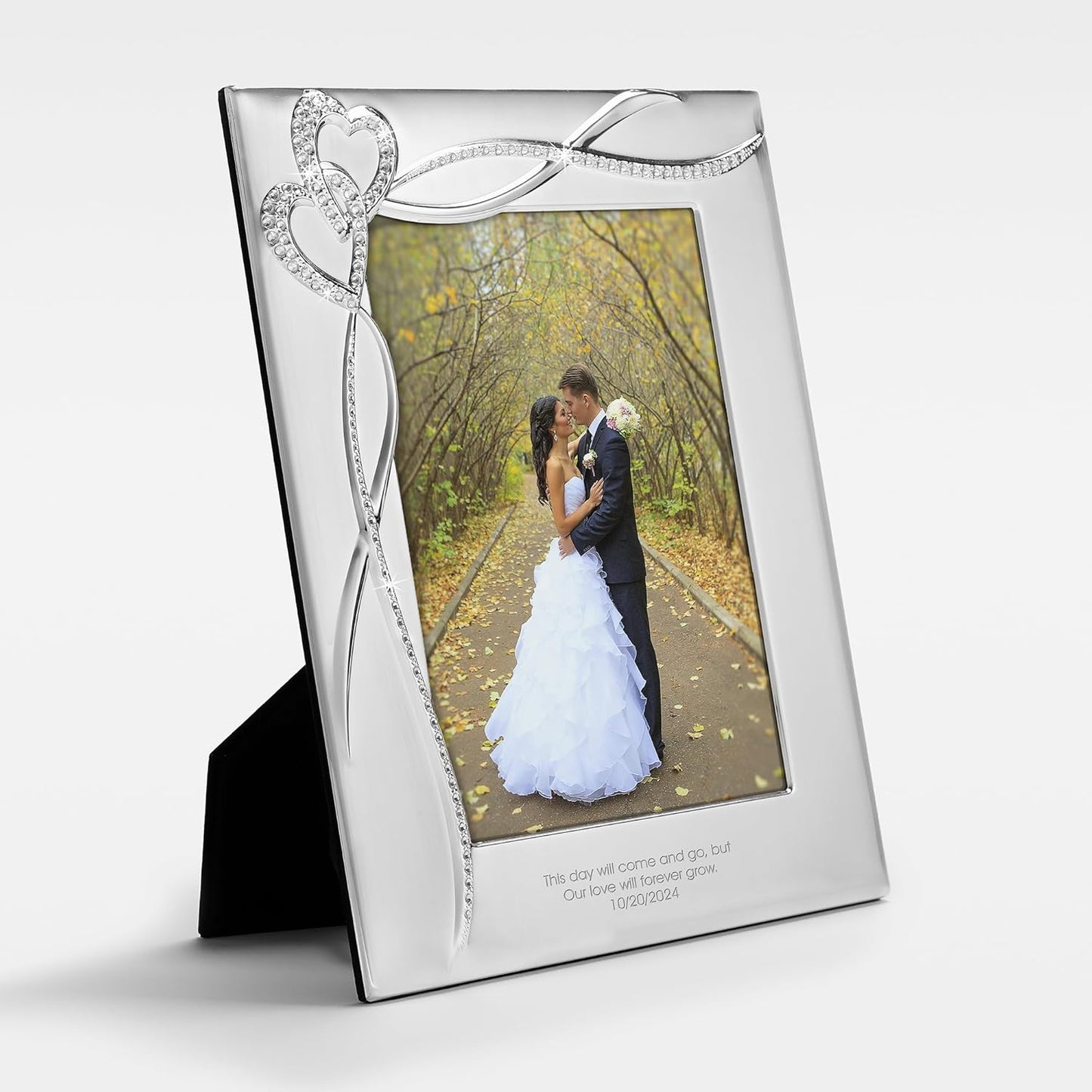 THINGS REMEMBERED Engraved Intertwined Heart 8" x 10" Picture Frame (Free Customization)