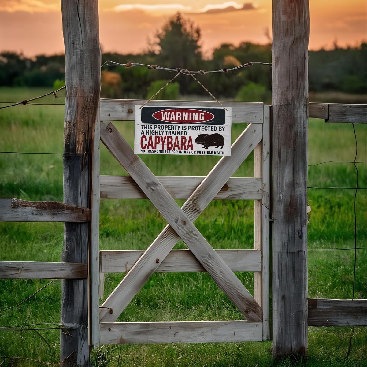Warning Sign, Capybara Warning Wood Plaque Sign, Funny Door Signs, Decorative Wood Hanging Suspension Plaque, Farmhouse Wooden Wall Decor, Outdoor Hanging Wooden Signs