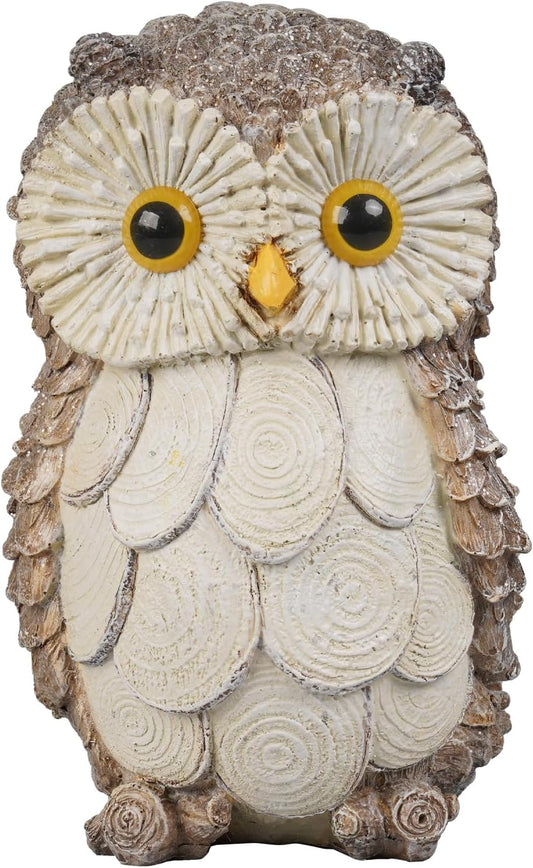 Guichifun Owl Statue Home Decor Accents - Cute Owl Figurines for Shelf Bookshelf TV Stand Décor Bedroom Office Decorations Ideal Gift for Owl Lovers 5 x 5 x 8 Inch