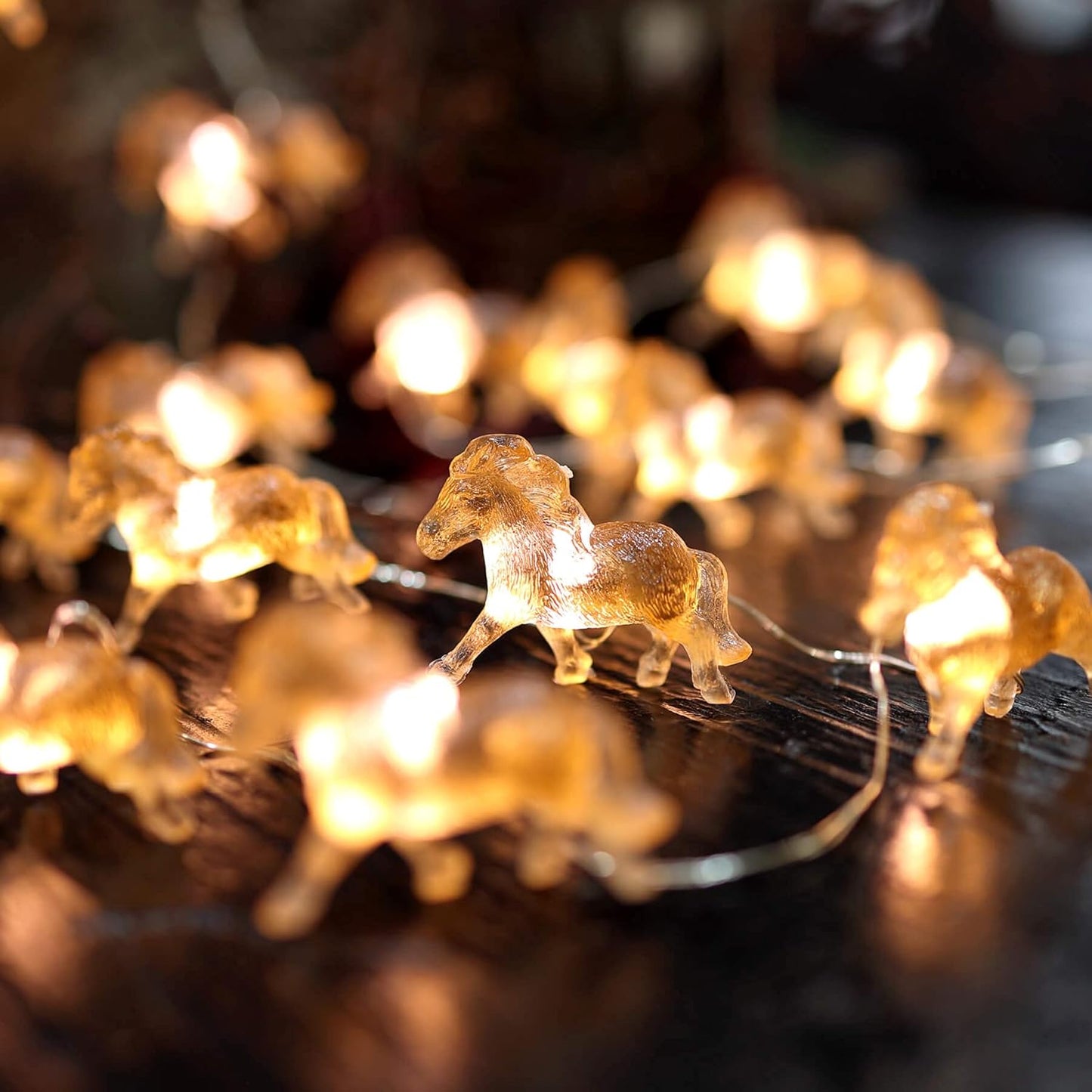 Cute Decorative Lights Fairy String Light Horse Gifts for Women Novelty Pony Lights 20LEDs 8ft USB Plug in or Battery Operated for Bedroom Birthday Room Xmas Thanksgiving Decor