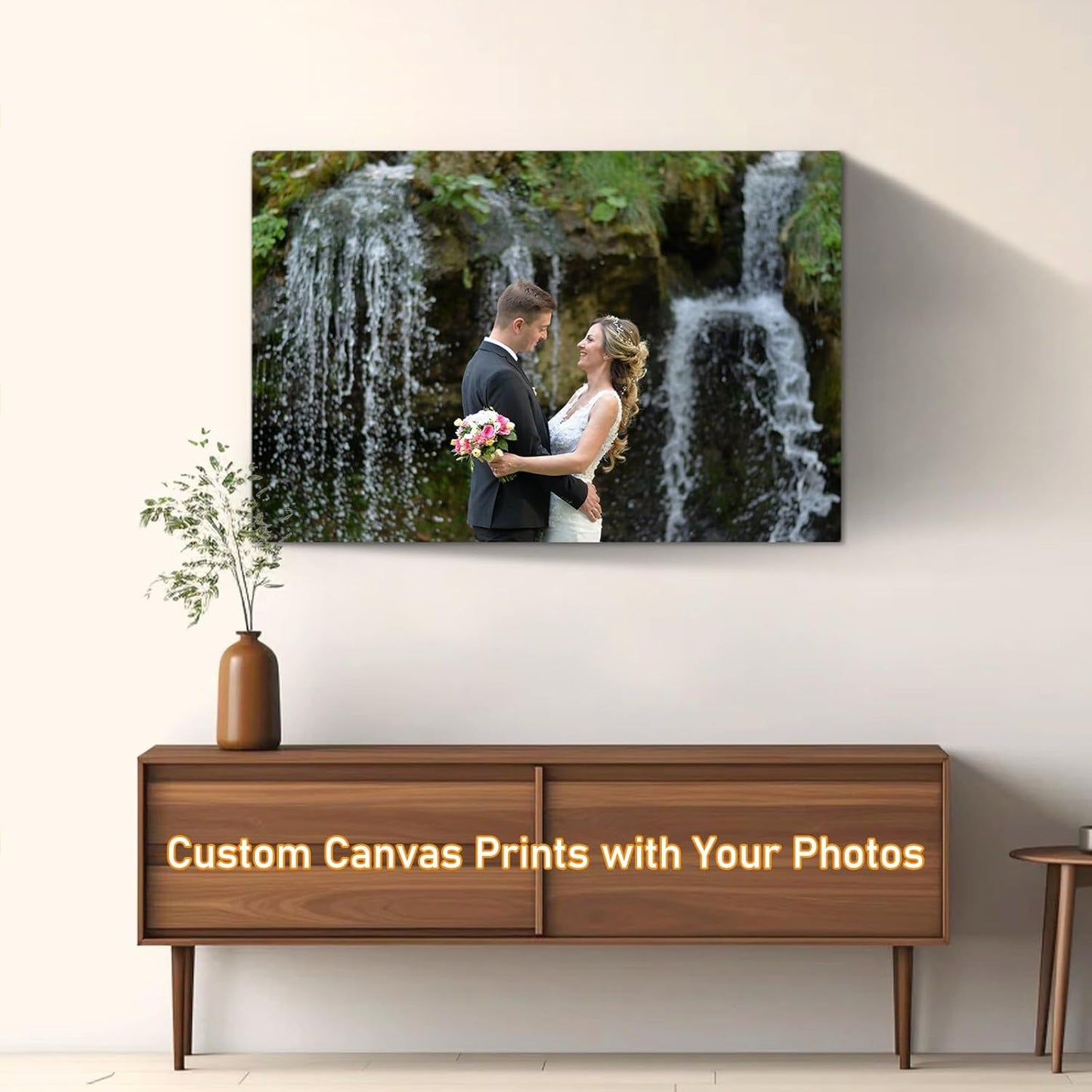 xzartdiy Custom Canvas Prints with Your Photos - Personalized Picture Print Customized Gifts for Family Home Office Wall Art Decor, Wrapped Canvas 12x8inch