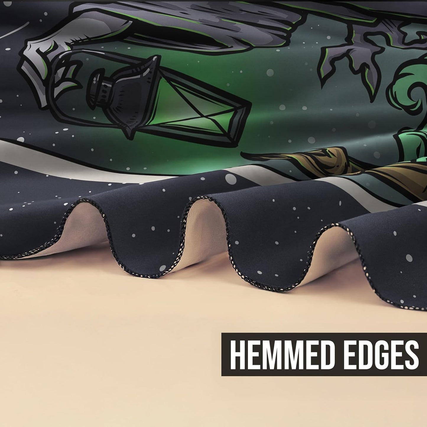 The Hermit Tarot Card Tapestry - Grim Reaper - Gothic Halloween Home Decor Wall Hanging (80" x 68")