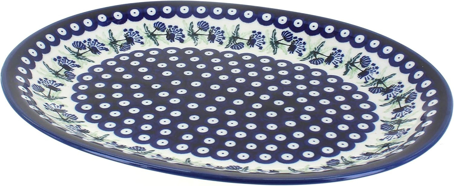 Blue Rose Polish Pottery Sweet Annie Large Serving Platter
