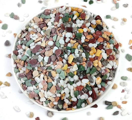 5LB Succulent and Cactus Gravel Pebbles, 1/5 Inch Natural Decorative Polished Stones, River Rocks for Vases Gardening Indoor and Outdoor Decorative Rocks, Colorful