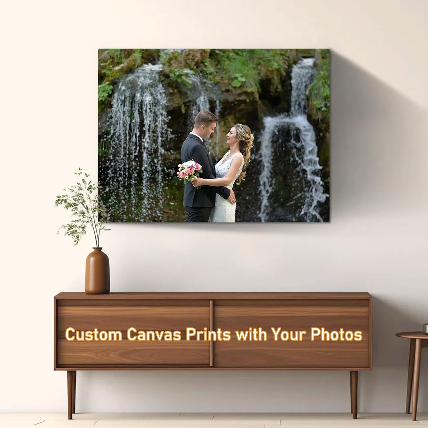 xzartdiy Custom Canvas Prints with Your Photos - Personalized Picture Print Customized Gifts for Family Home Office Wall Art Decor, Wrapped Canvas 12x16inch