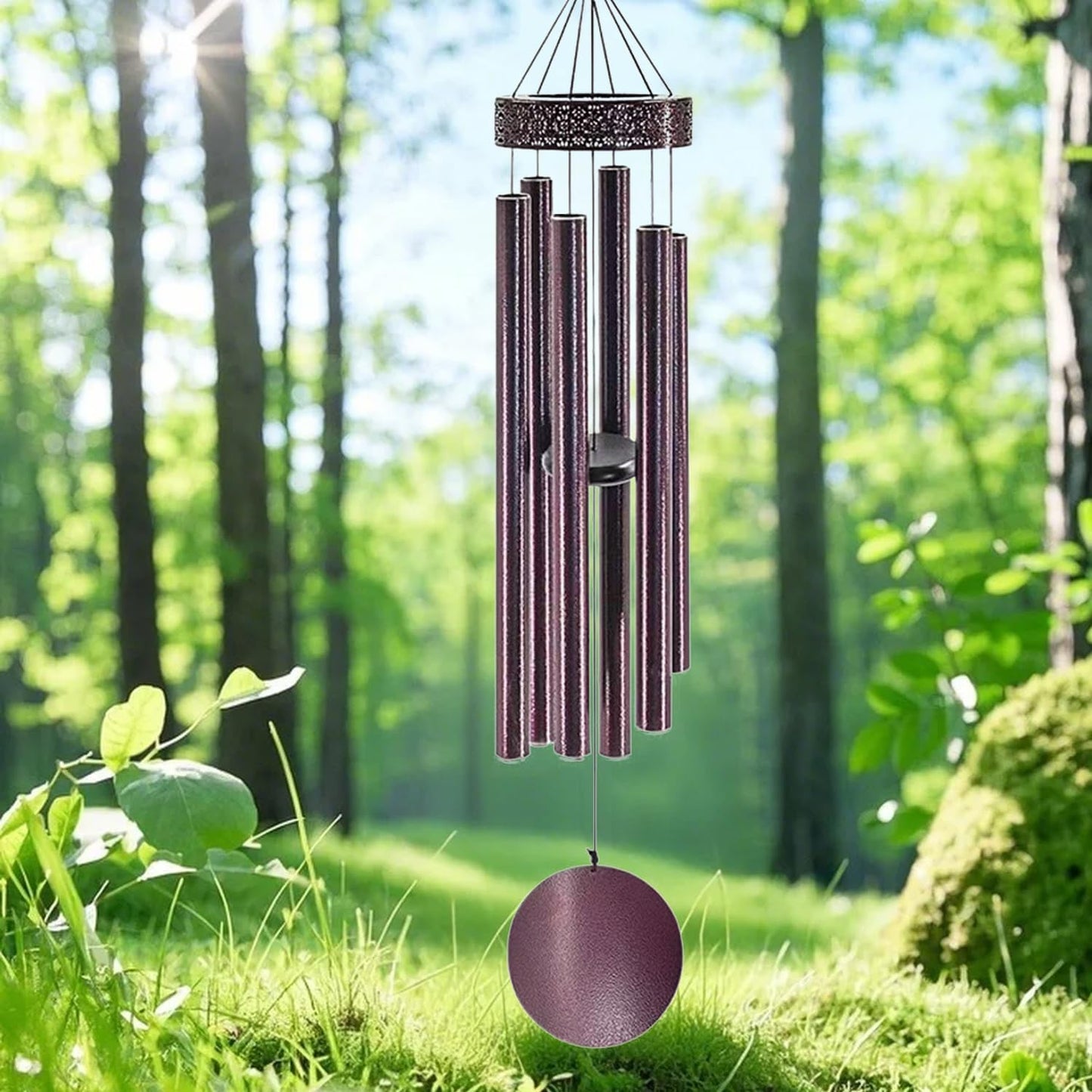 Large Wind Chimes with 6 Heavy Tubes for Outside Deep Tone - 48" Wind Chimes Outdoor Clearance, Deep Tone, Windchimes Outdoors, Memorial, Sympathy Gift, Garden Patio Yard, Home Decorate-Bronze