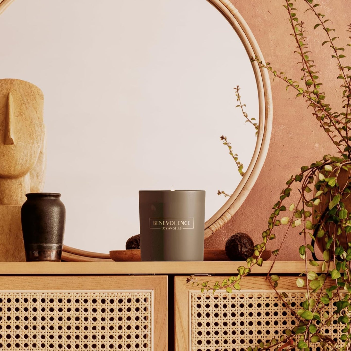 Benevolence LA Scented Candle Gift Set – 4-Pack Soy Candles with Wood Wicks – Rose & Sandalwood, Wild Lavender, Eucalyptus & Chamomile, Lemongrass & Basil – 8oz Each – Aromatherapy & Home Fragrance