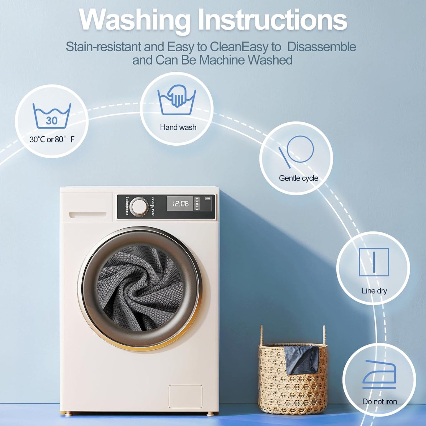 Large Backrest Cushion Covers Super Stretch Backrest Covers for 3 Cushion Couch Sofa, Couch Back Cushion Covers Featuring with Chenille Yarn (Softer Version, 3PC, Dark Grey)