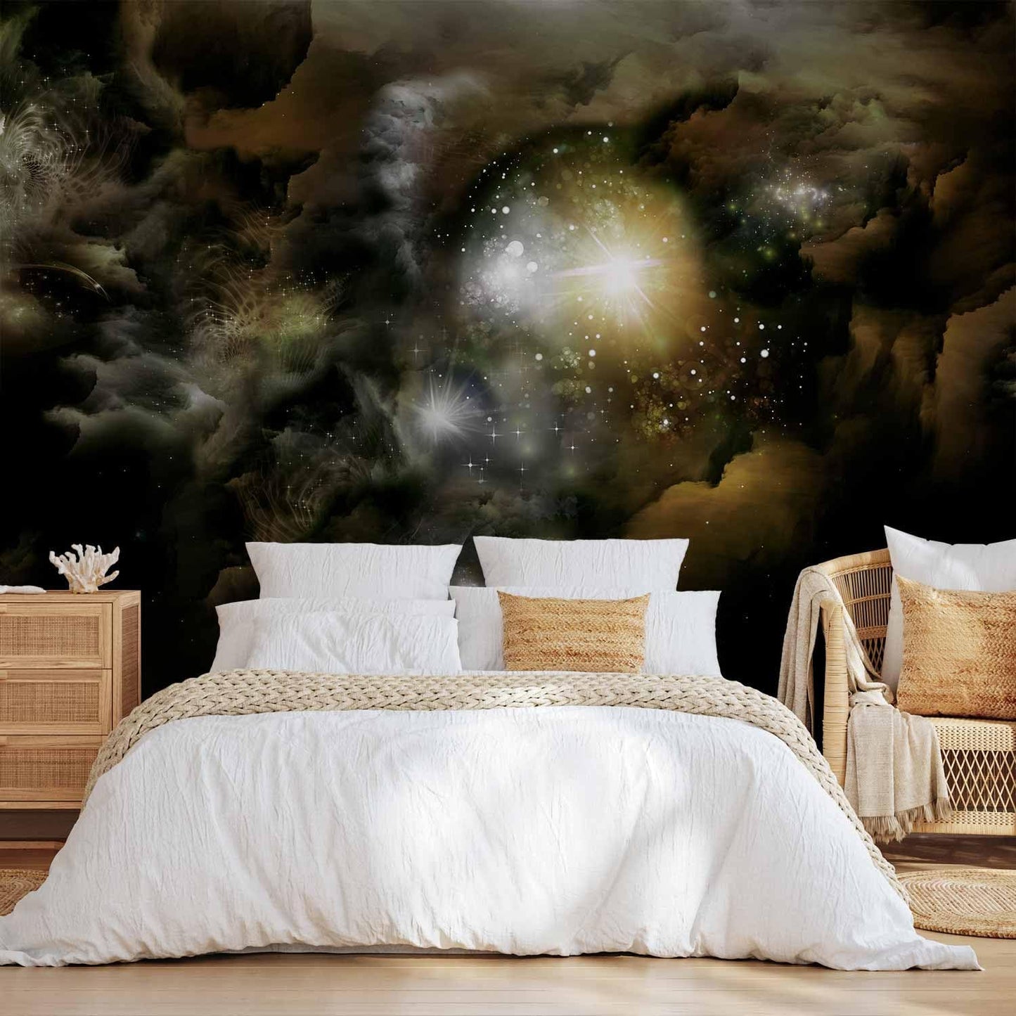 artgeist Wall Mural Cosmos Galaxy 96x69 in - Peel and Stick Self-Adhesive Wallpaper Removable Large Sticker Foil Wall Decor Print Picture Image Design n-A-0027-a-b