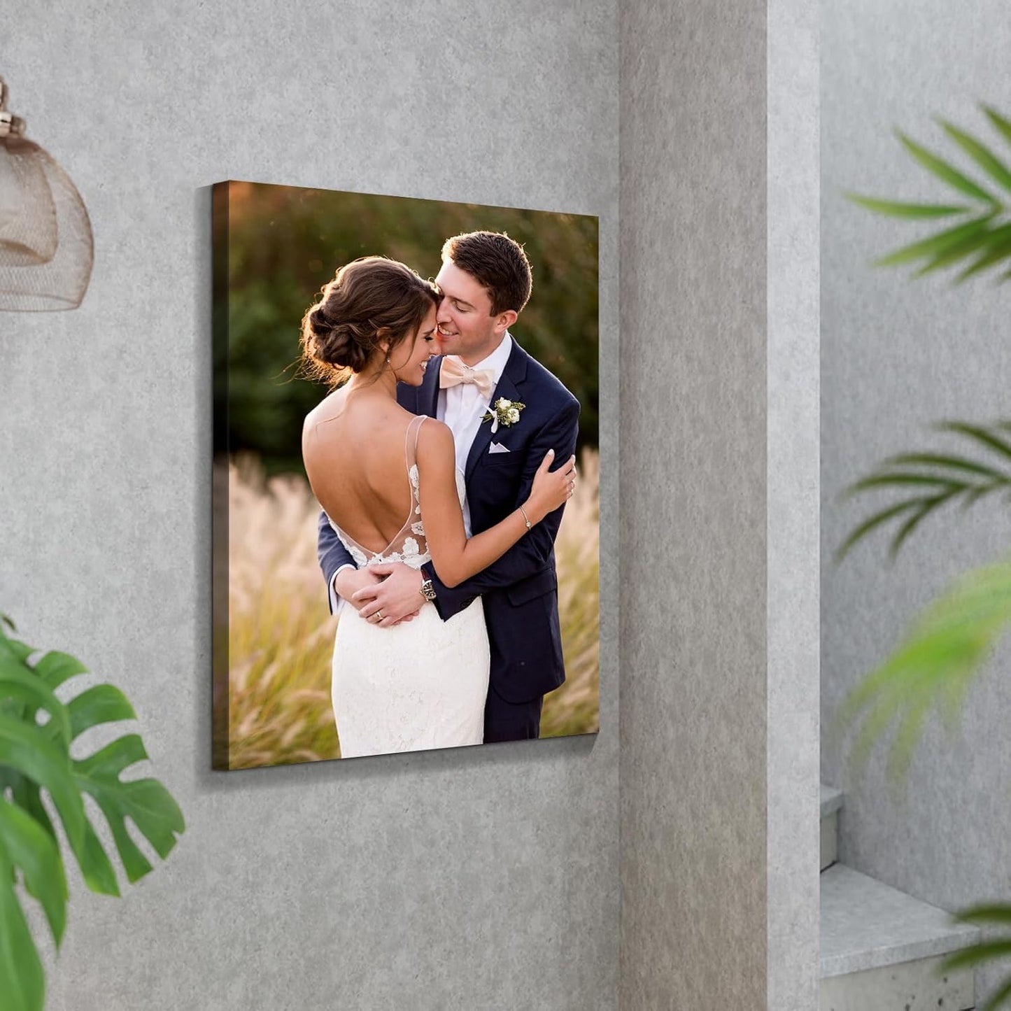 Wewejia Custom Canvas Prints with Your Photos 36x48inch, Upload Your Wedding Picture/Photo - Custom Personalized Canvas Photo Gifts Couples Family Baby Pets Home Decor Easy to hang