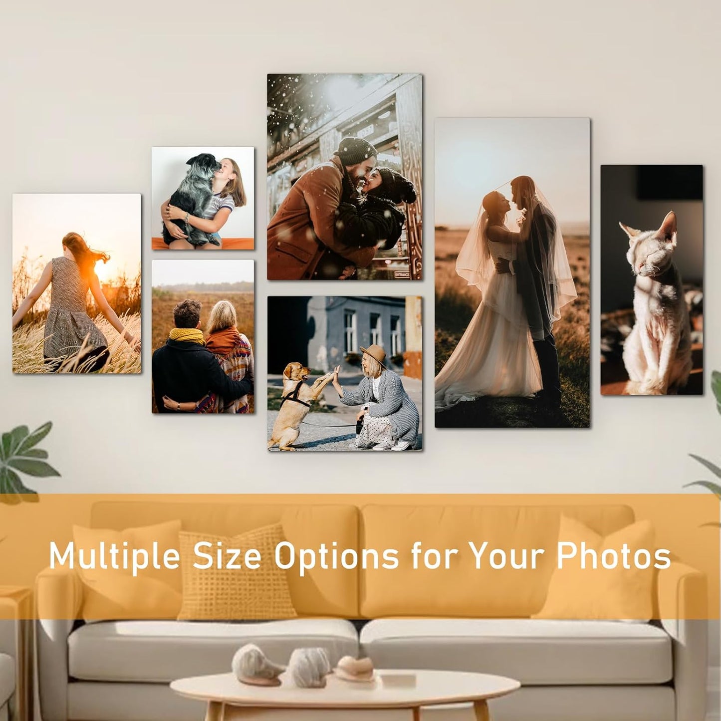xzartdiy Custom Canvas Prints with Your Photos - Personalized Picture Print Customized Gifts for Family Home Office Wall Art Decor, Wrapped Canvas 24x32inch