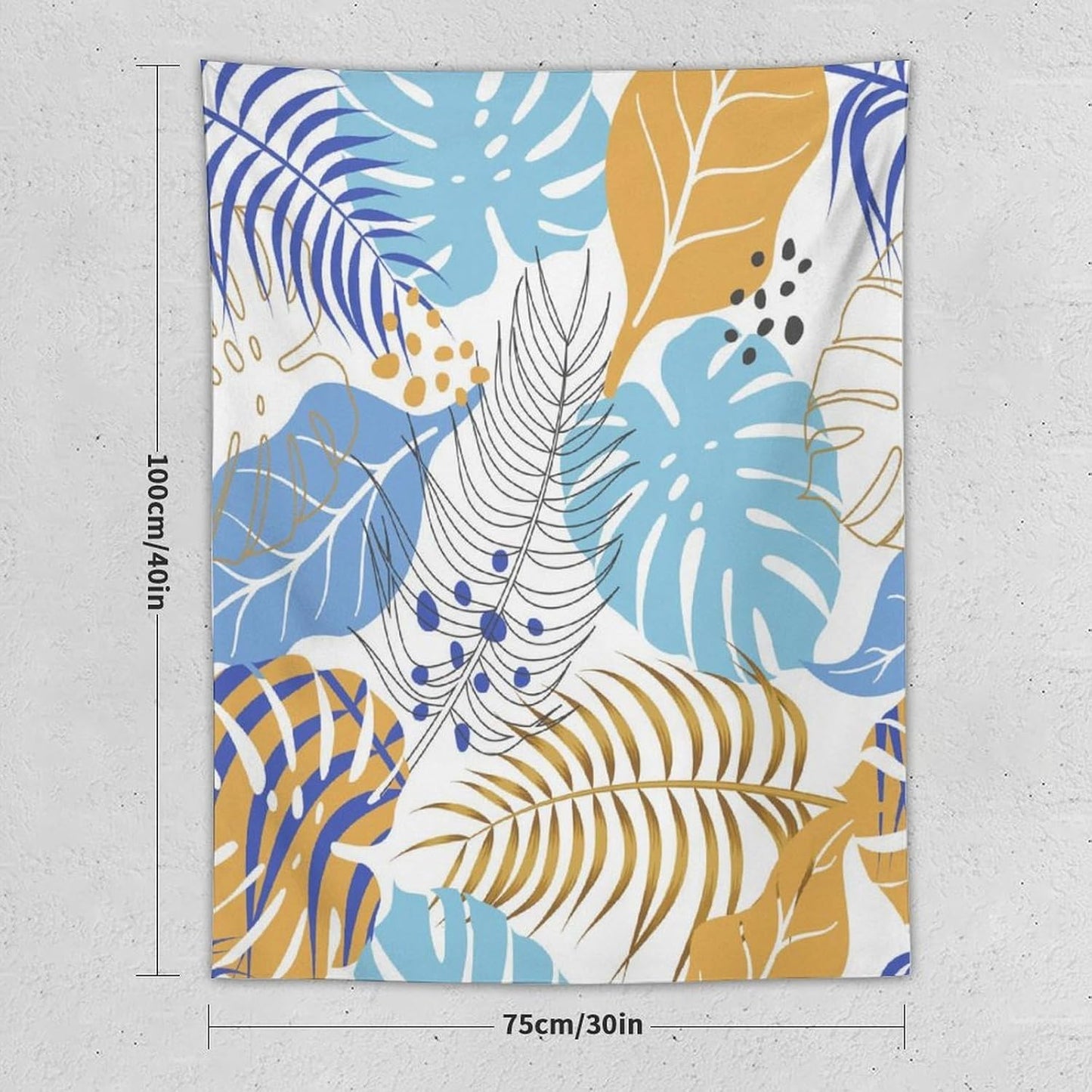 ICMOLYYENLO Tropical Palm Leaves Wall Tapestry, Wall Art for Room Decoration Beautiful Wall Hanging for Bedroom Living Room Dormitory Apartment 50x60 Inch