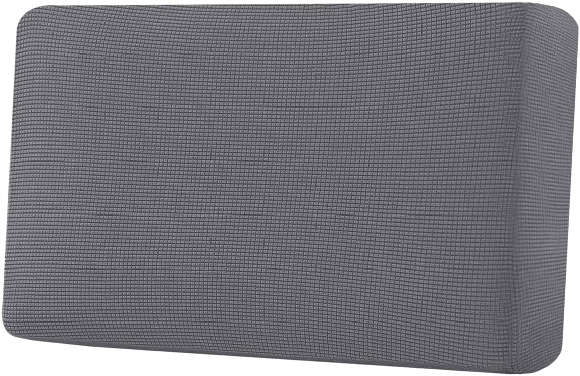 H.VERSAILTEX Super Stretch Individual Seat Cushion Covers Sofa Covers Couch Cushion Covers Slipcover Sets Thick Jacquard Textured Twill Fabric (1 Piece Loveseat Cushion Cover, Grey)