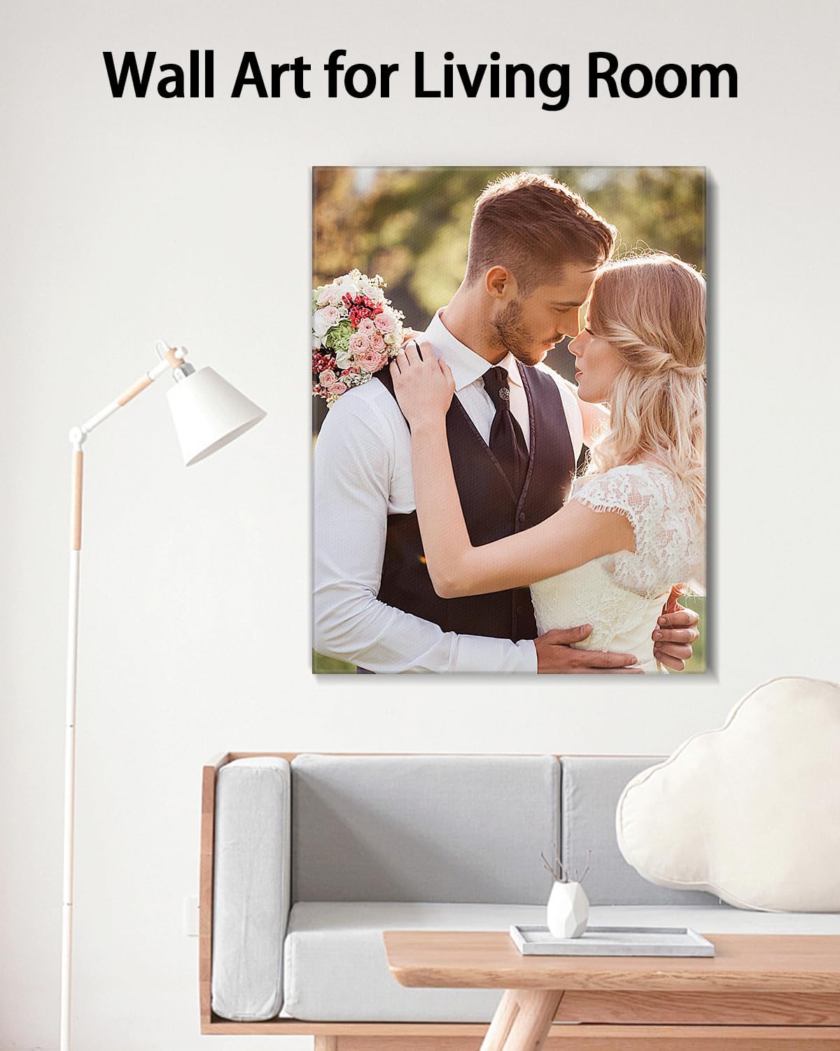 AbcCustomize Canvas Prints with Your Photos，Custom Canvas Wall Art for Bedroom, Living Room, Farmhouse Decor，Personalized Gifts Canvas Prints for Family，Friend，Lover，Pet