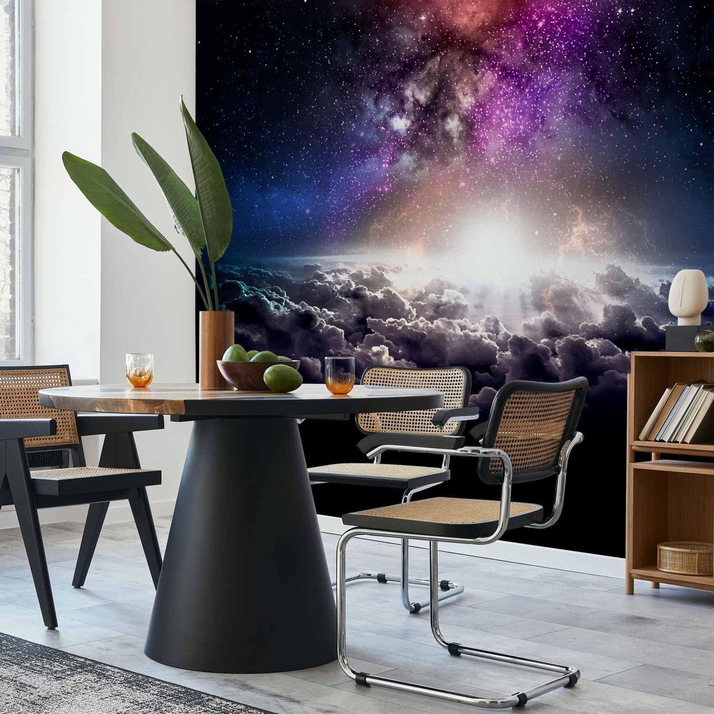 artgeist Premium Wall Mural Galaxy 197x138 in - Non-Woven Wallpaper Fleece Wall Decor Photo Print Picture Image Design Home Mural Cosmos Sky Star Cloud Purple i-A-10009-a-a