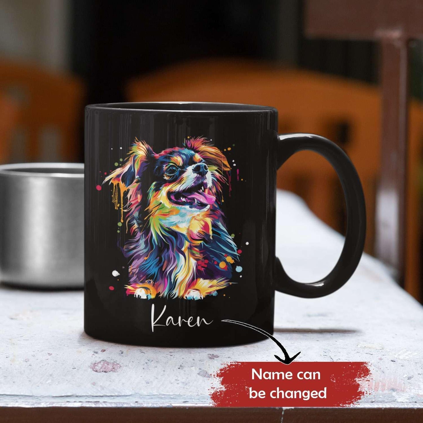 Customizable Dog Themed Ceramic Mug, 11oz & 15oz, Personalized with Name and Colorful Pet Design, Ideal for Dog Lovers
