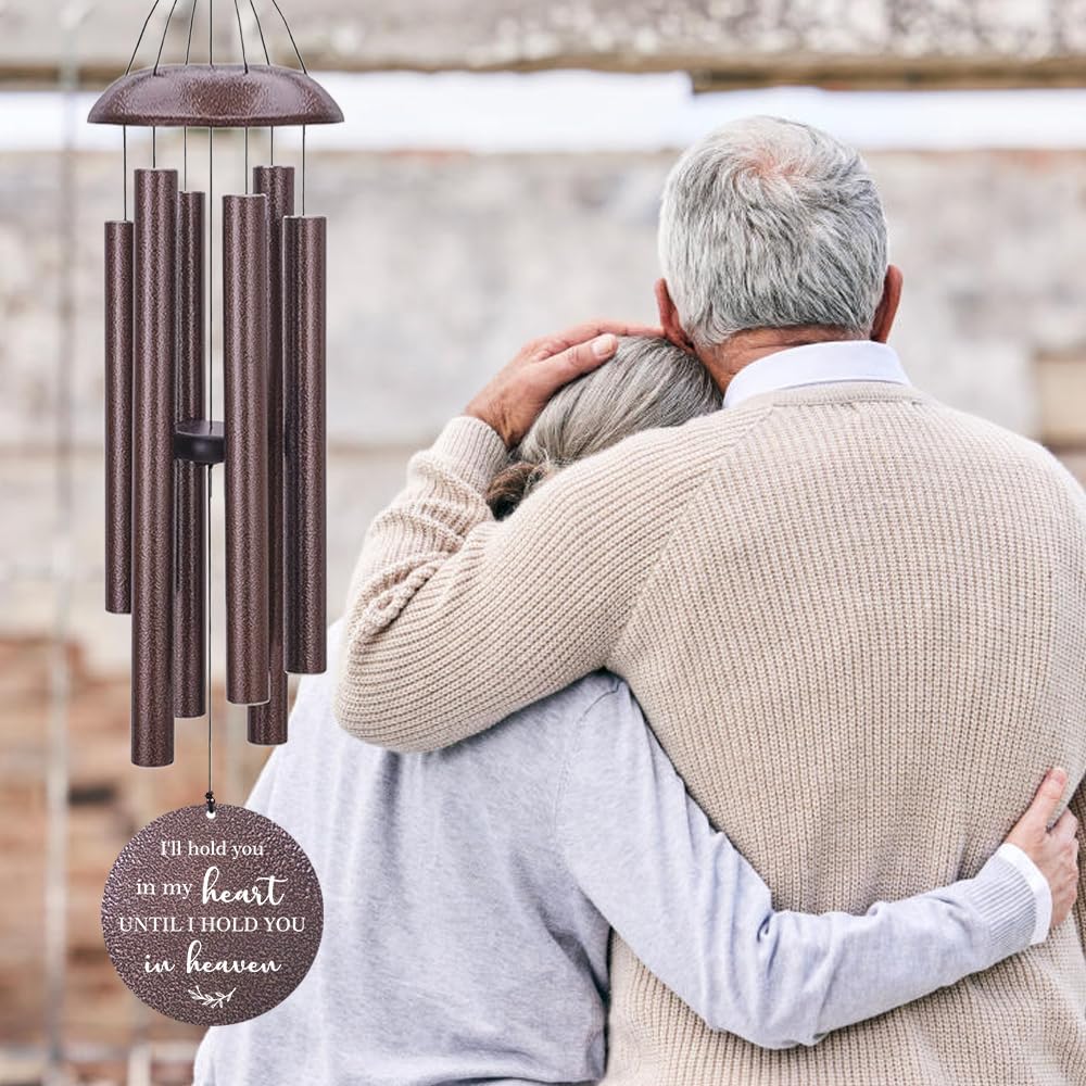 Sympathy Wind Chimes, Personalized Butterflies Wind Chimes for Loss of Loved Dad/Mom, Memorial Sympathy Gifts for Funeral, in Loving Memory of Husband/Wife