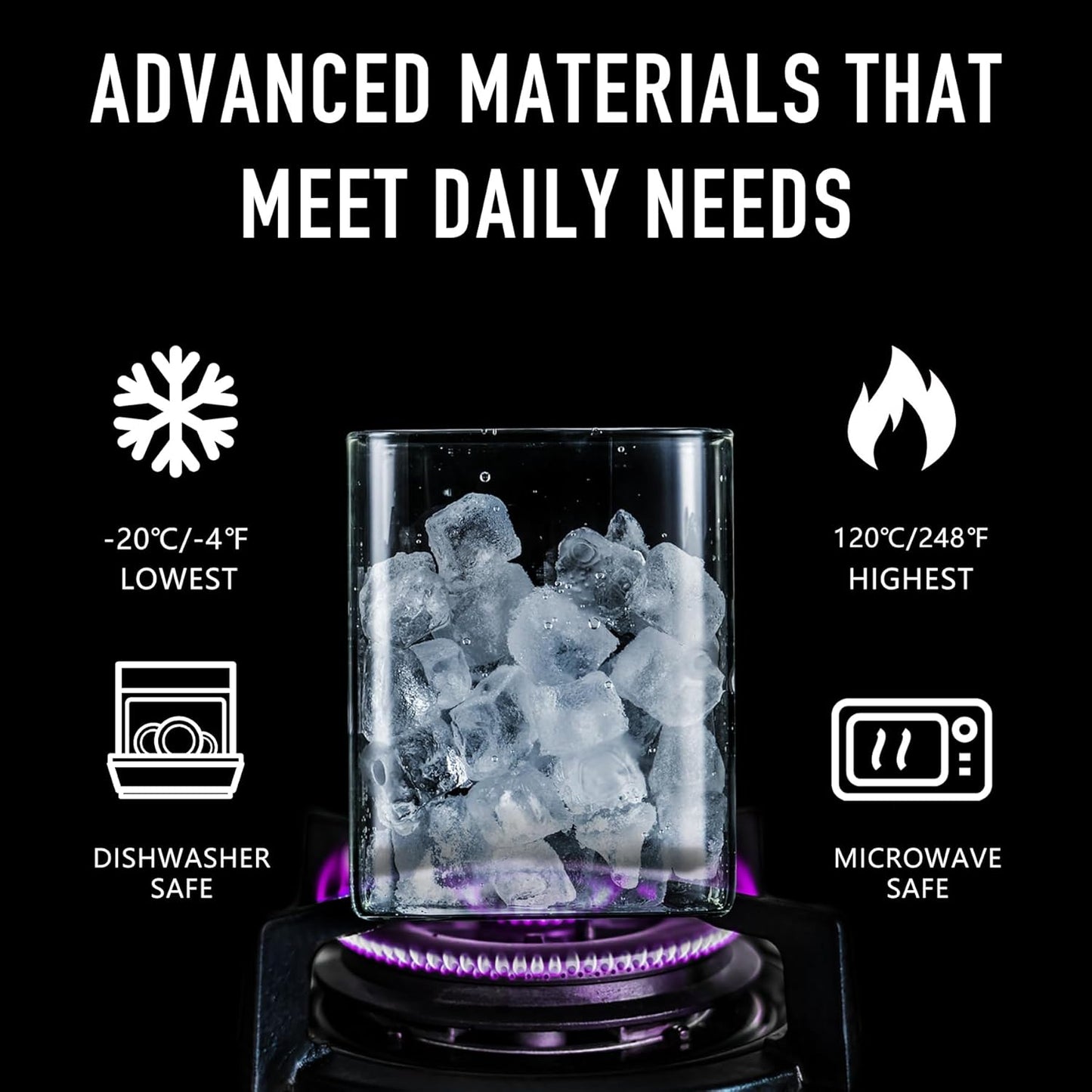 37oz Rectangle Airtight Glass Storage Containers with Bamboo Lids (Set of 4), Square Food Storage Jar, Pantry Organizers for Cereal, Nuts, Snacks and Coffee beans (‎with Black Lable)