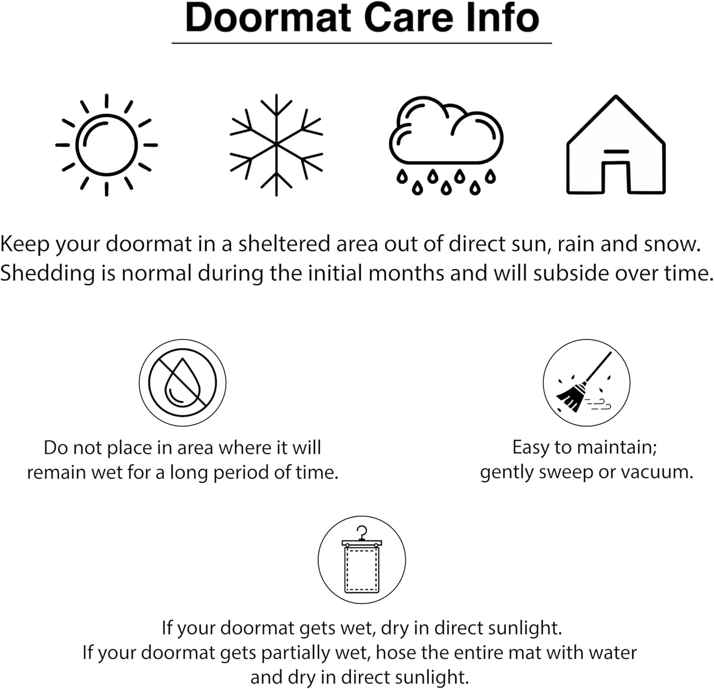 Calloway Mills 152961830U Black Border 18" x 30" Monogram Doormat, (Letter U)